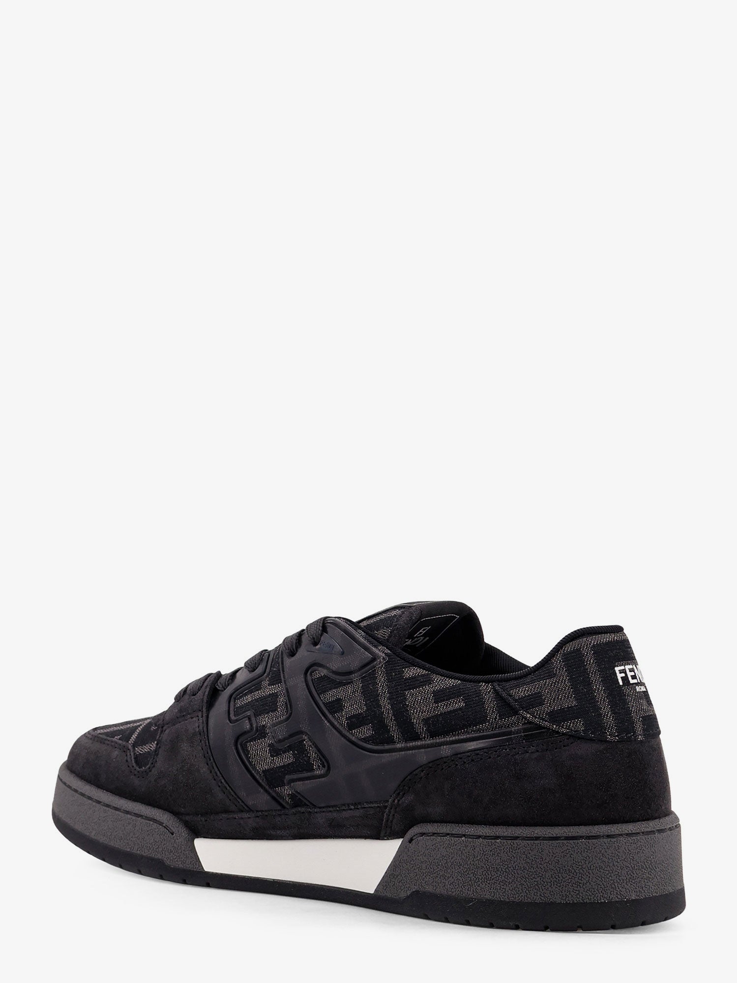 Fendi Fendi Match Sneakers In Ff Jacquard Fabric And Suede