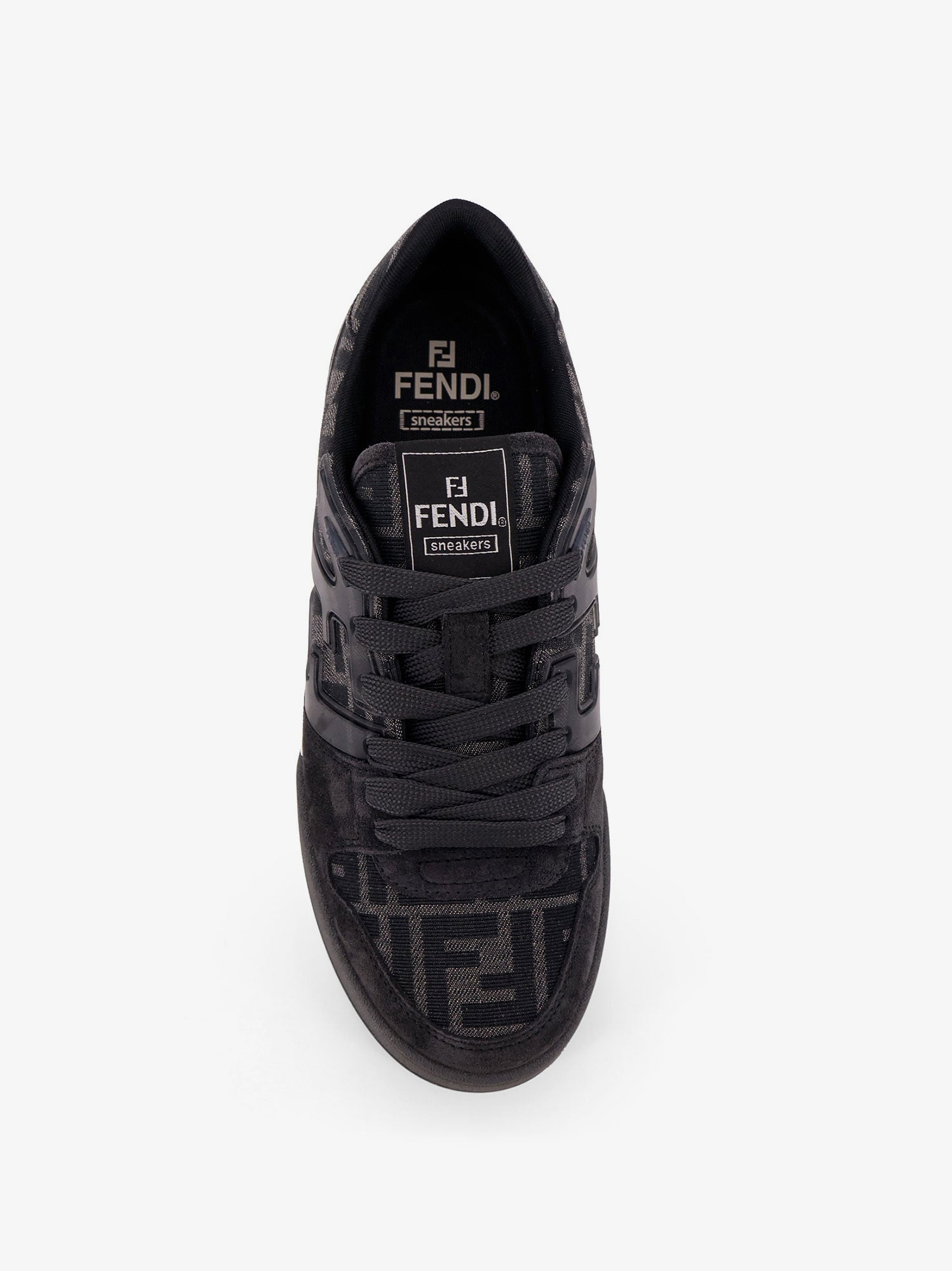 Fendi Fendi Match Sneakers In Ff Jacquard Fabric And Suede