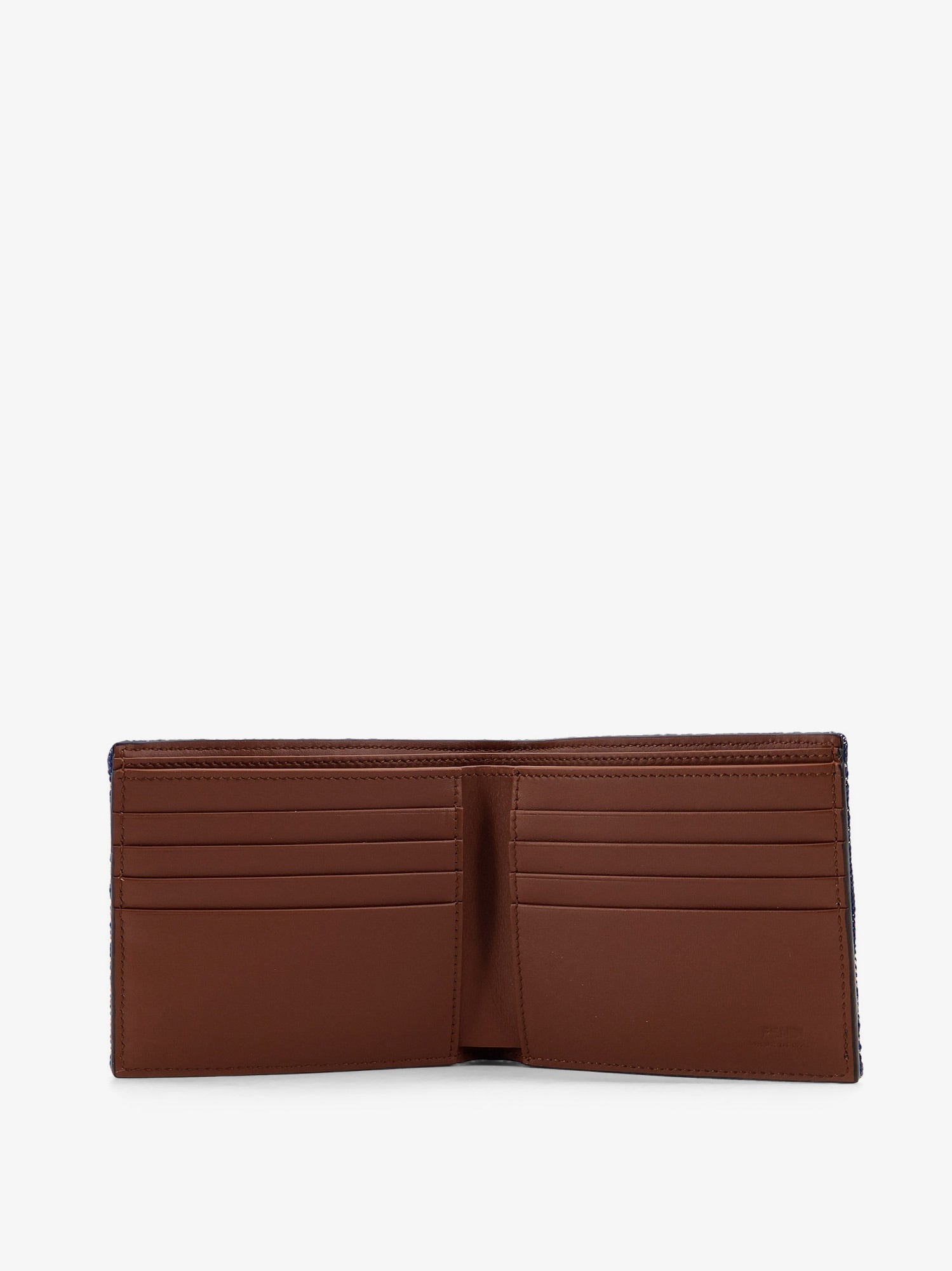 Fendi Denim-effect Ff Jacquard Bi-fold Wallet