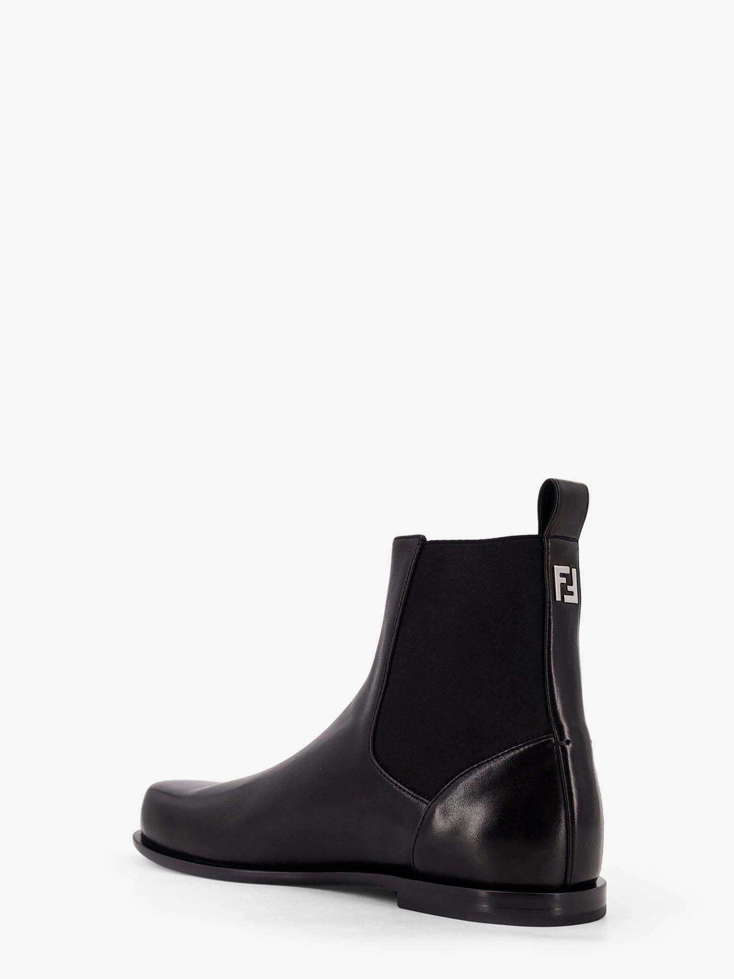Fendi Chelsea Squared Ff Leather Boots