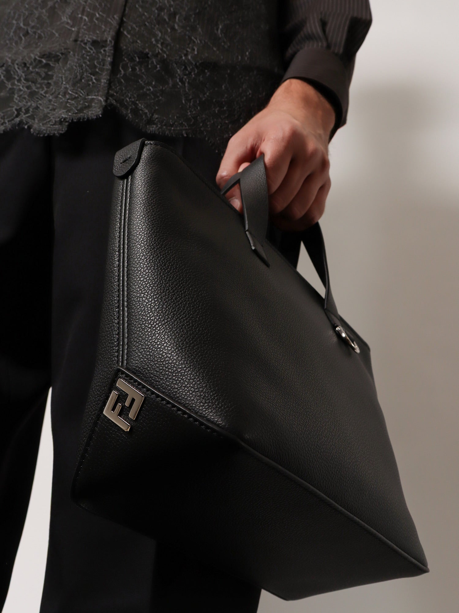 Fendi Leather Small Shopping Bag