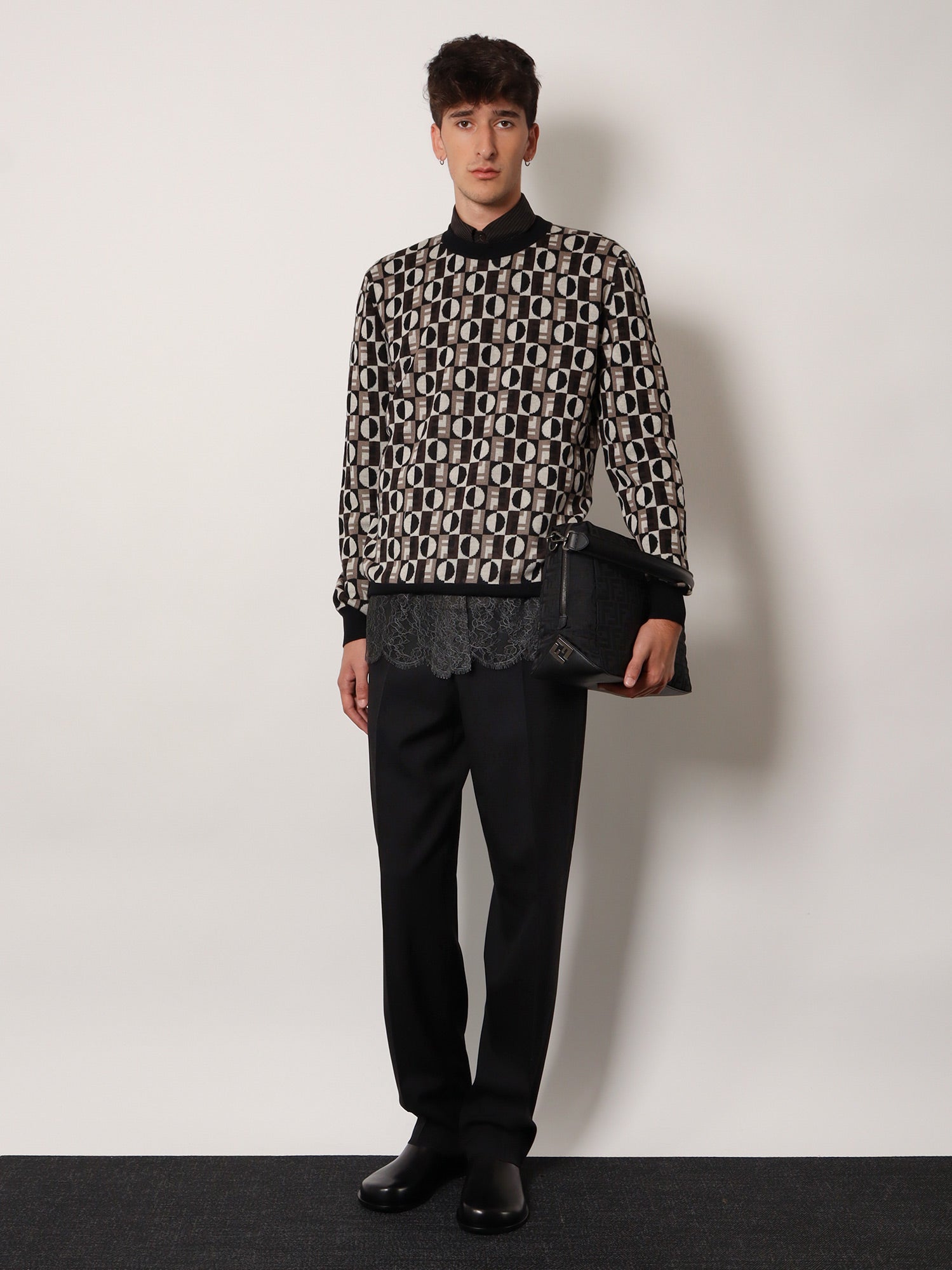 Fendi Fendi Lui Large Ff Nylon Crossbody Bag