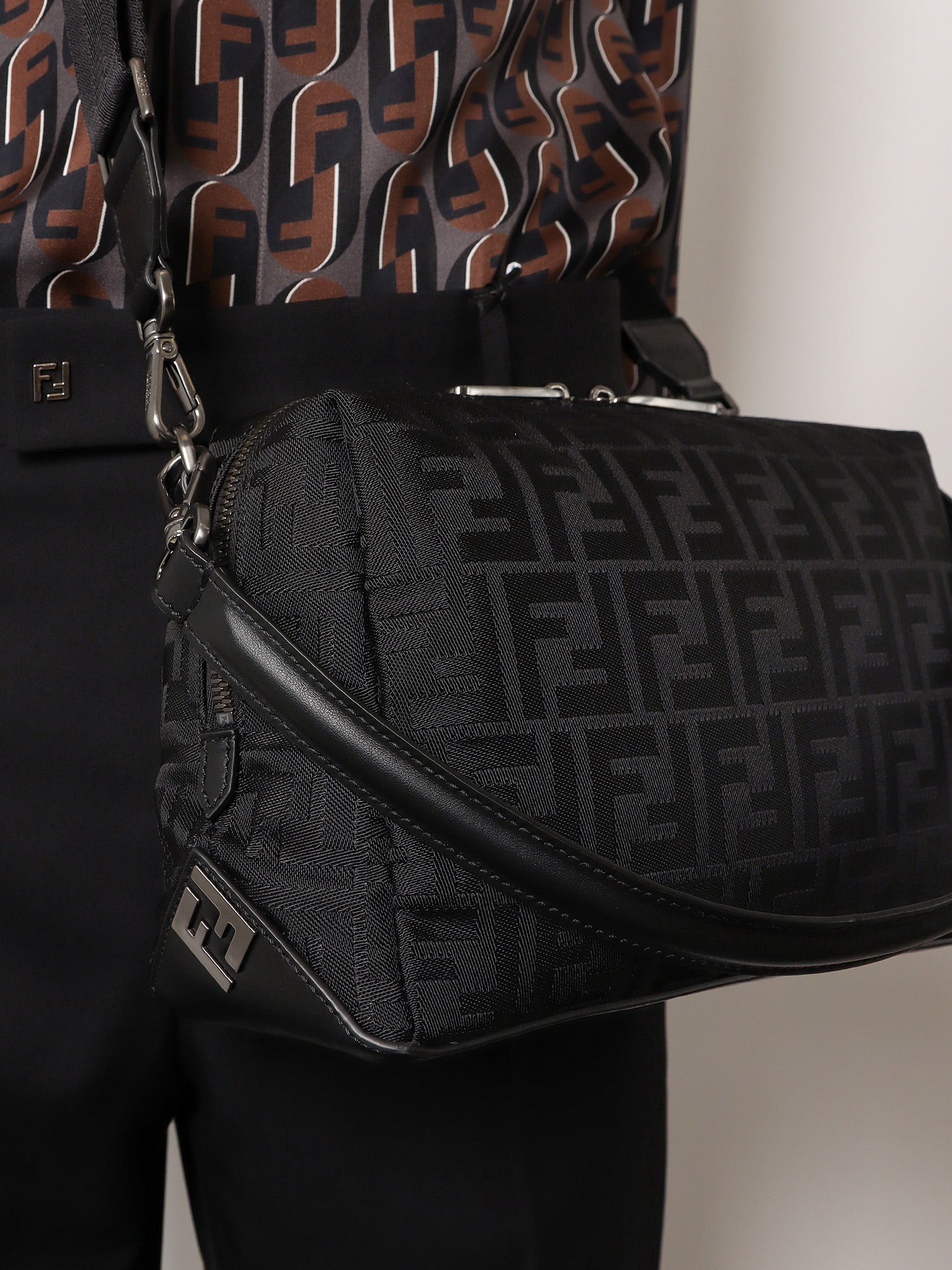 Fendi Fendi Lui Medium Ff Nylon Crossbody Bag