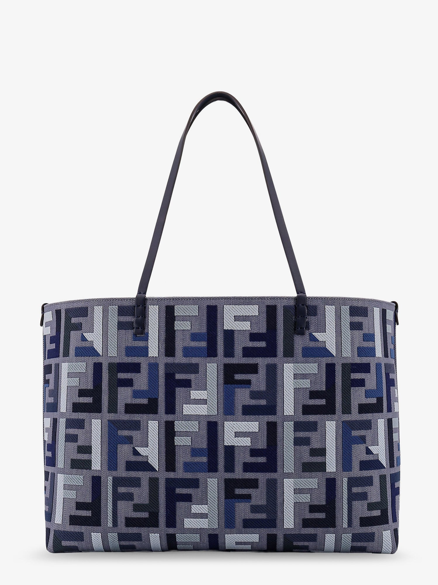 Fendi Roll Large Jacquard Ff Fabric Tote Bag