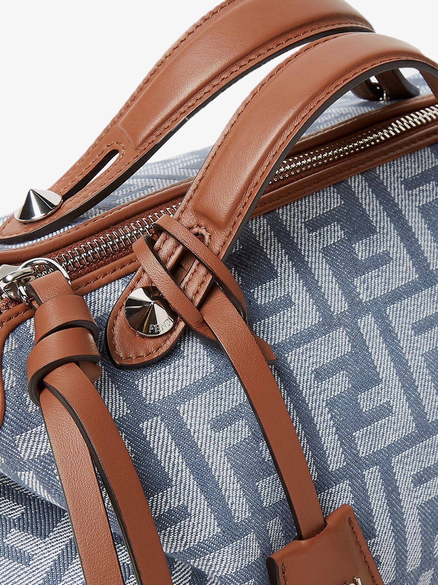Fendi By The Way Soft Medium Ff Jacquard Denim Crossbody Bag