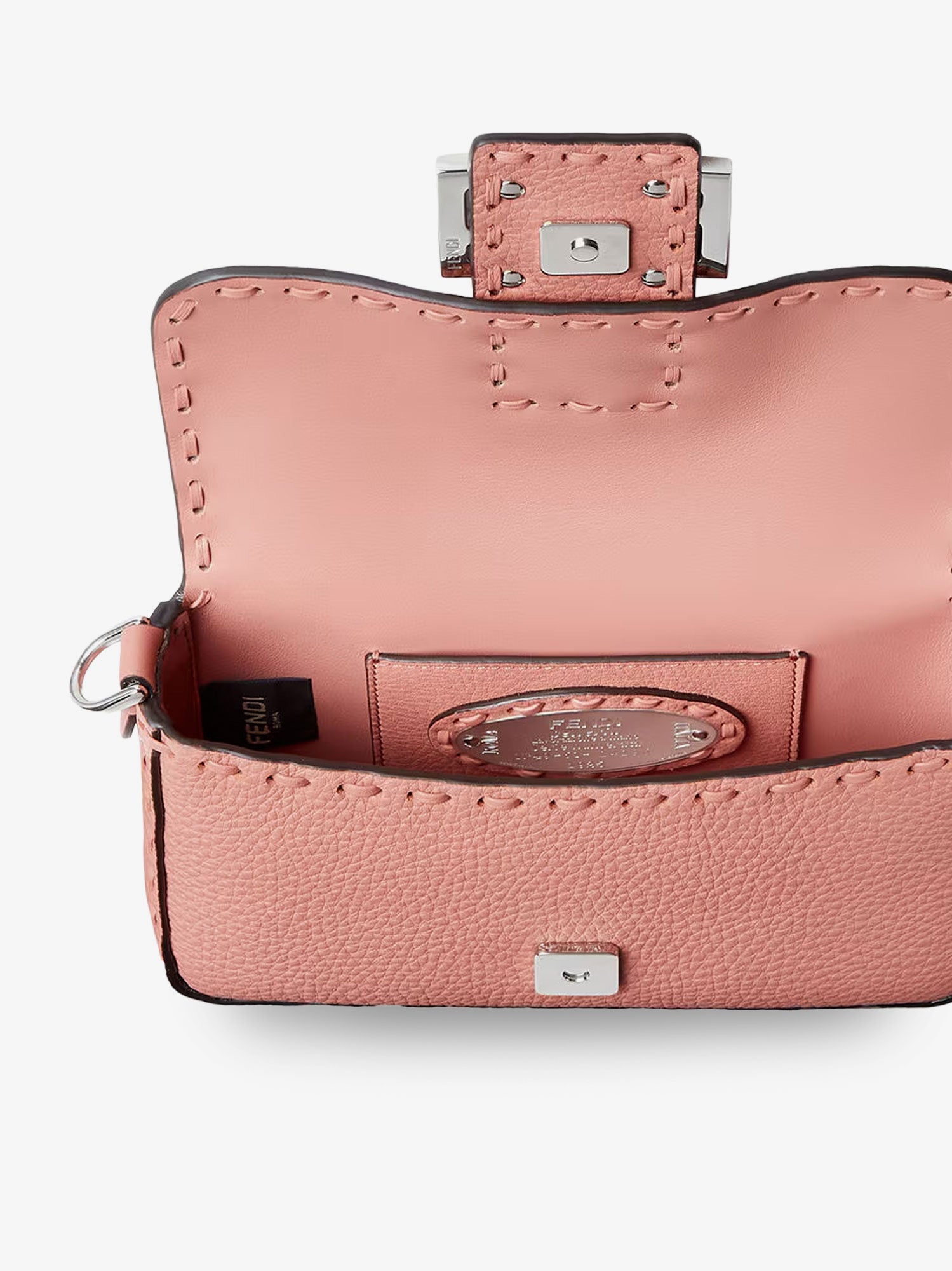 Fendi Mini Baguette Leather Shoulder Bag