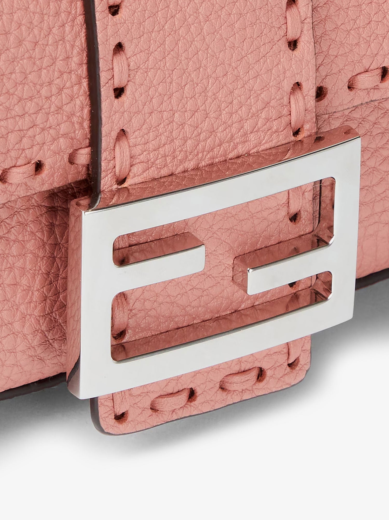 Fendi Mini Baguette Leather Shoulder Bag