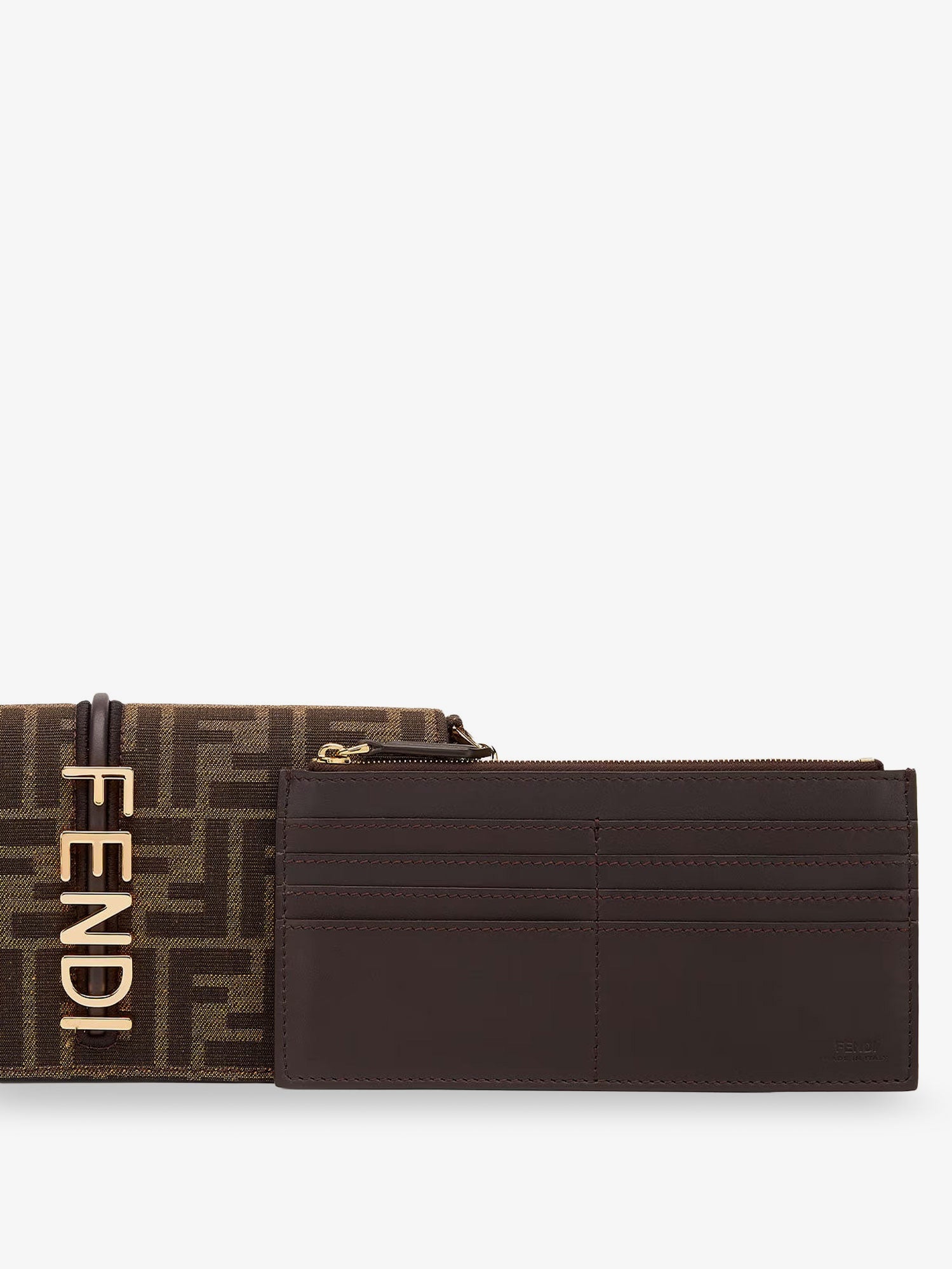 Fendi Wallet On Chain Ff Jacquard Fabric Wallet/bag