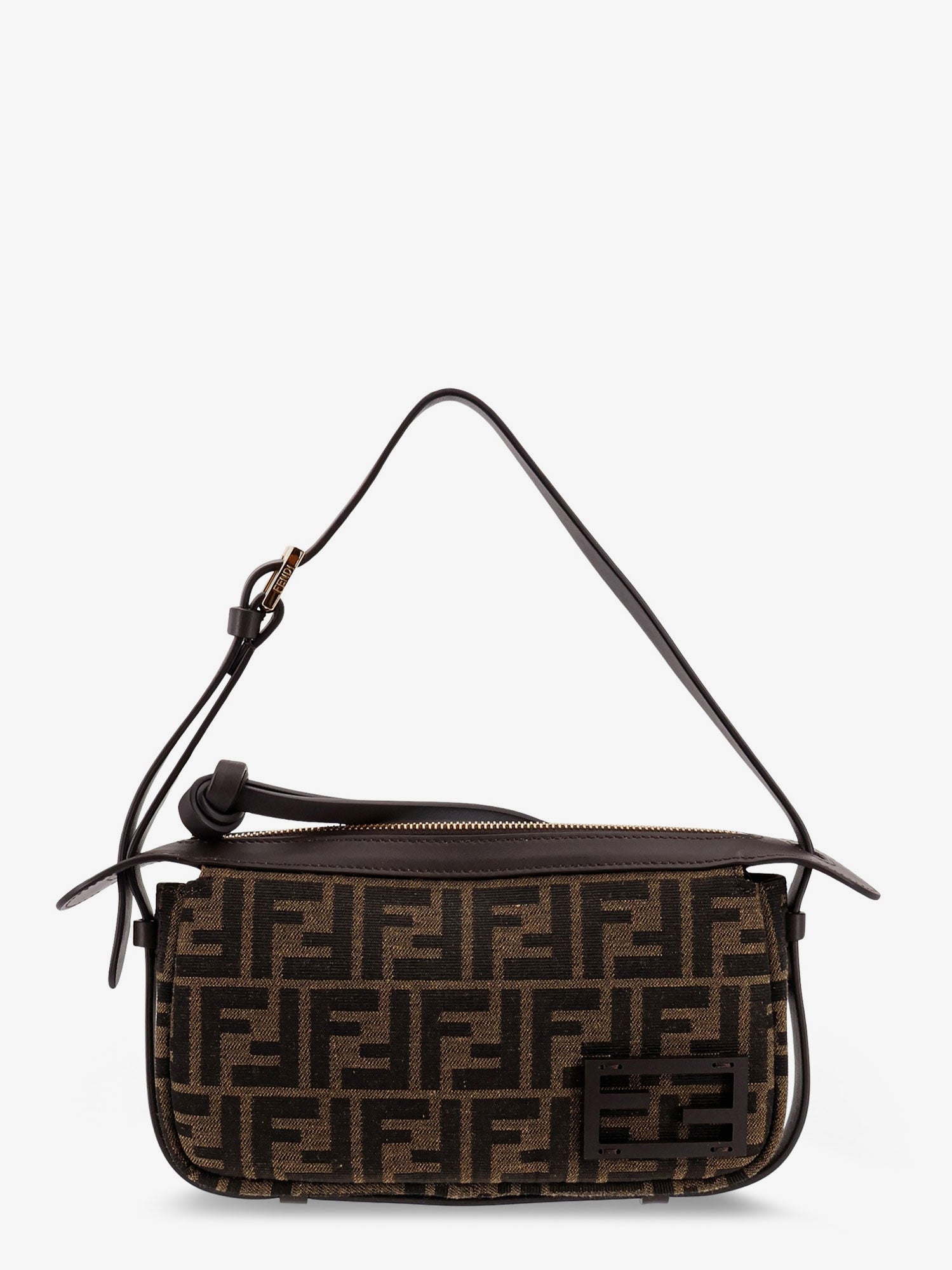 Fendi Simply Fendi Mini Ffjacquard Fabric Shoulder Bag