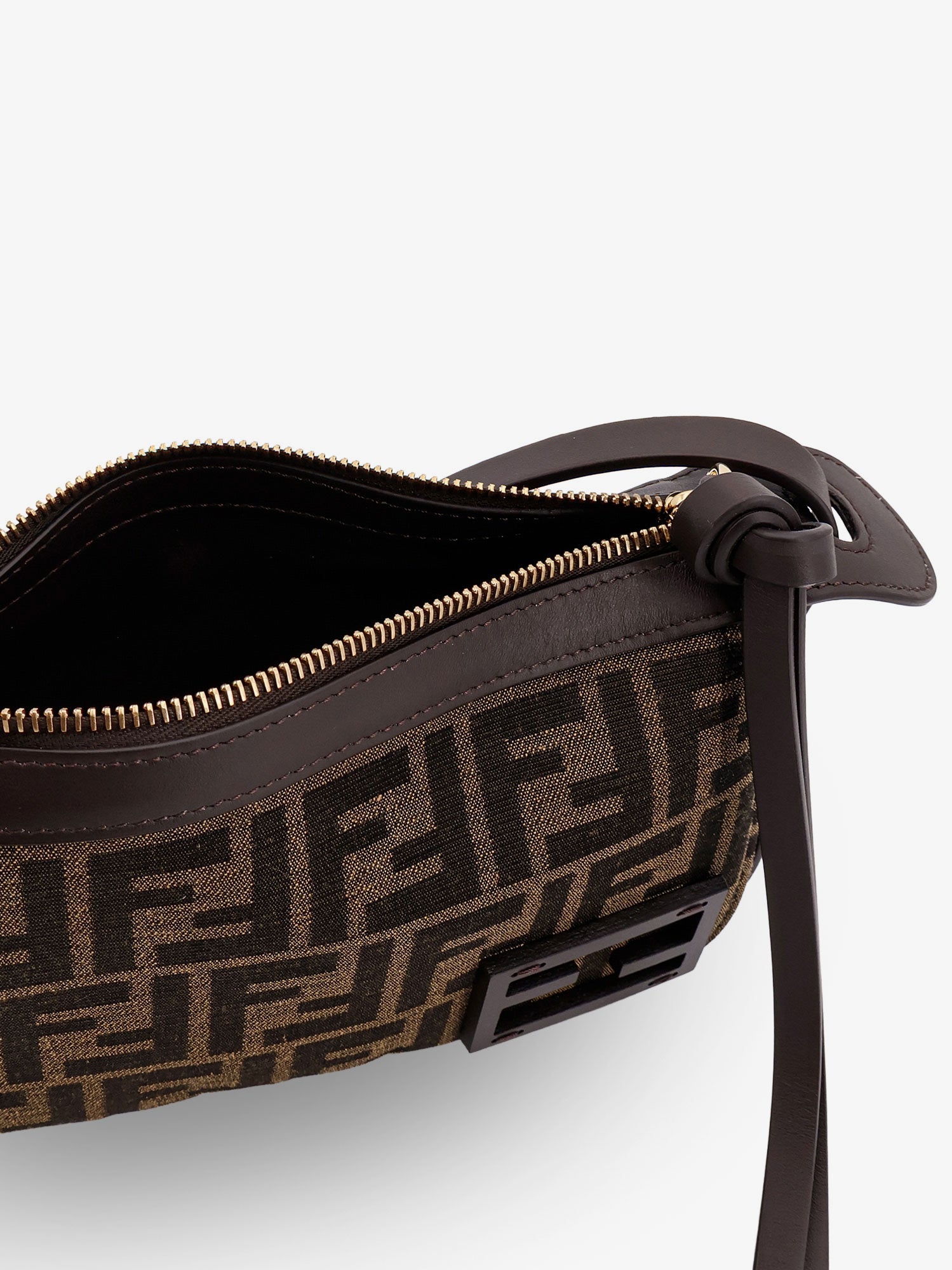 Fendi Simply Fendi Mini Ffjacquard Fabric Shoulder Bag