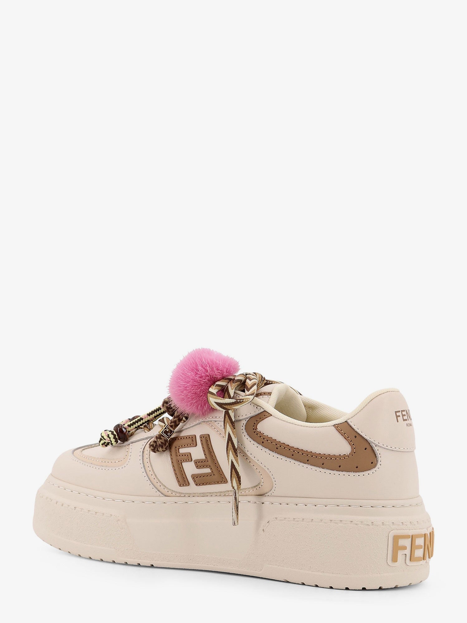 Fendi Fendi Match Leather Platform Sneakers With Charms