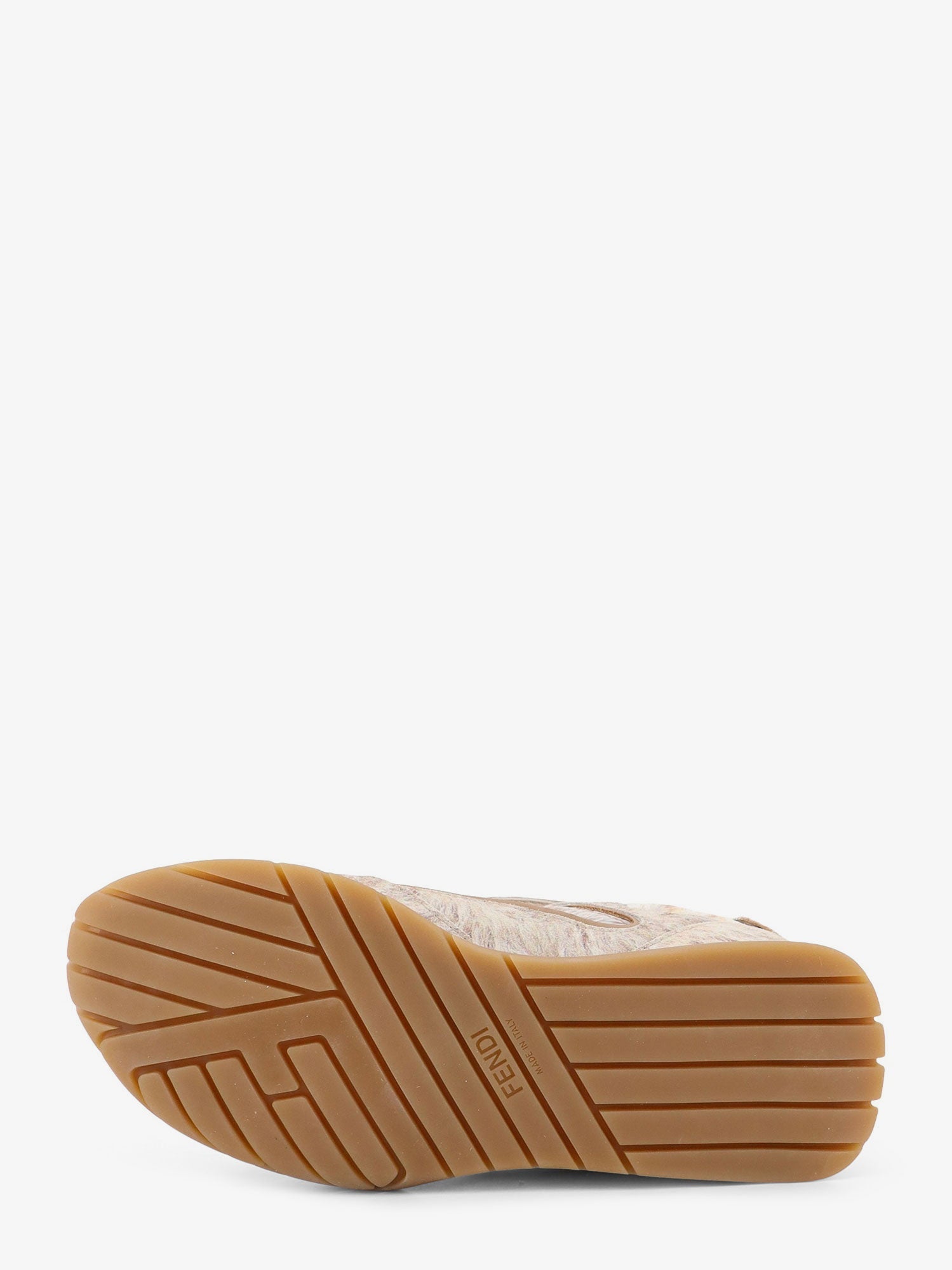 Fendi Wave Pulse Leather And Fabric Sneakers