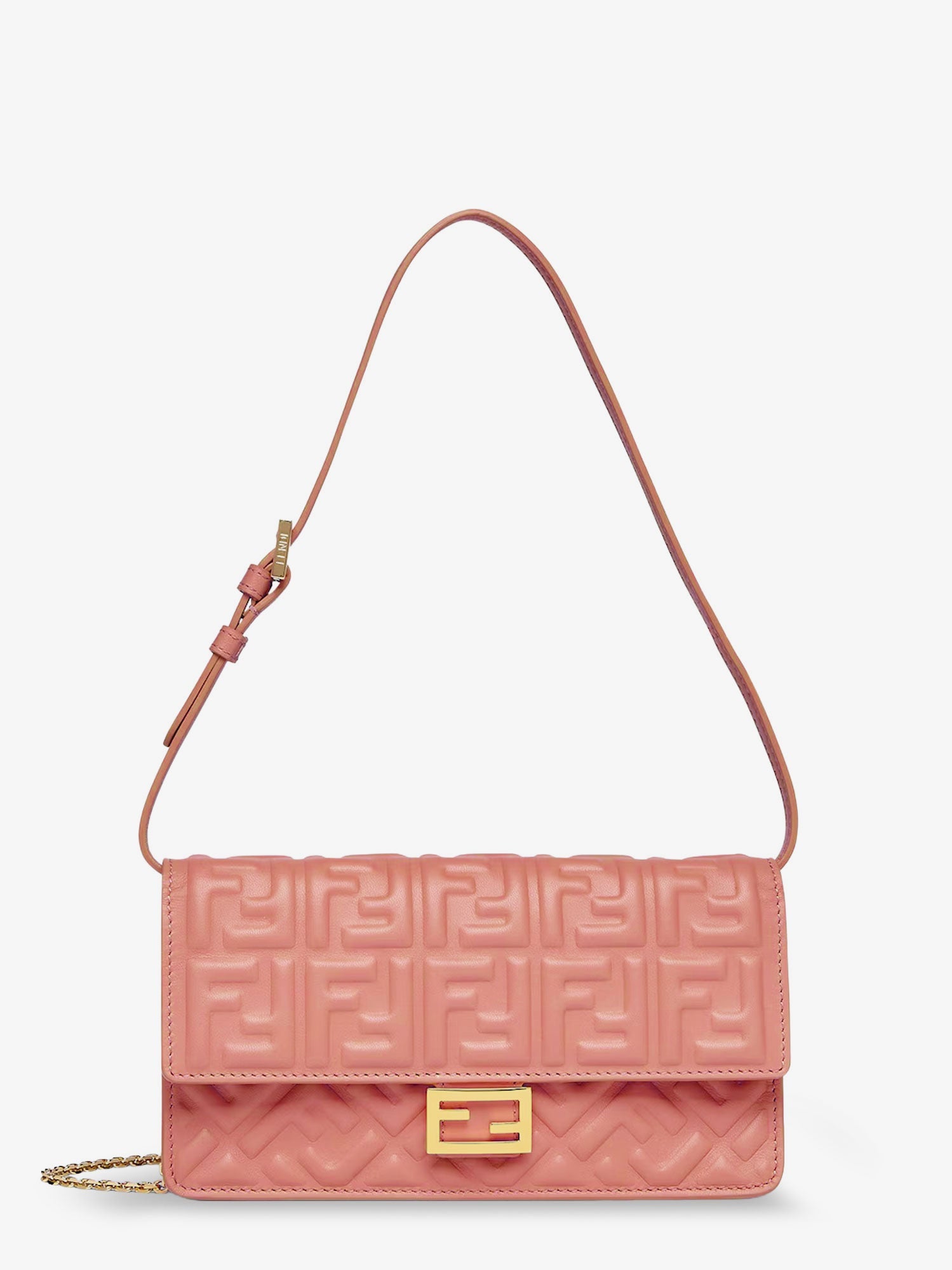 Fendi Wallet On Chain Baguette Leather Bag