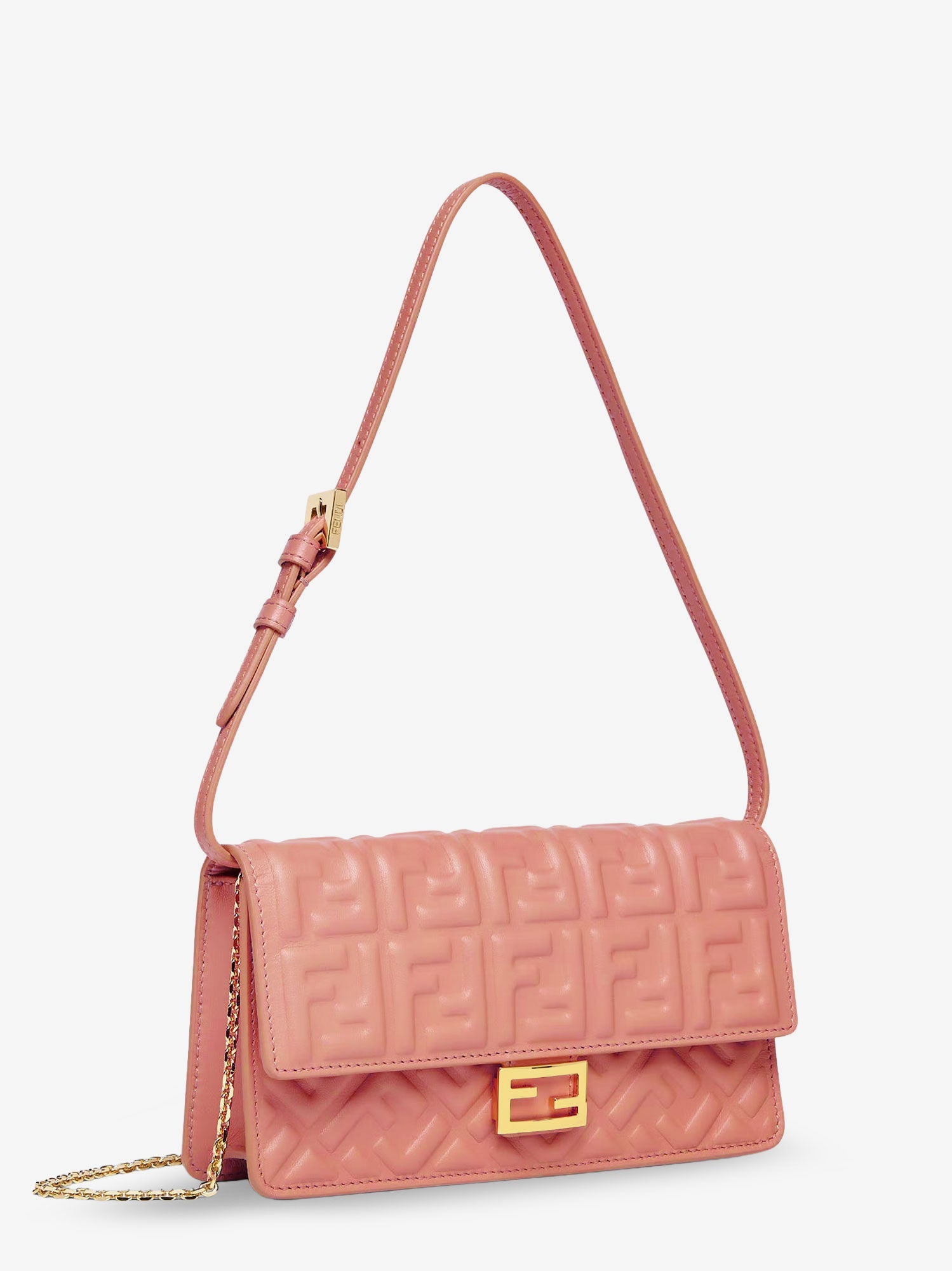 Fendi Wallet On Chain Baguette Leather Bag