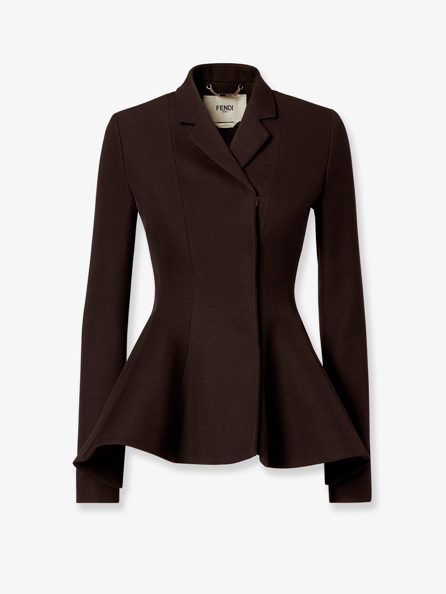 Fendi Grain De Poudre Wool Blazer