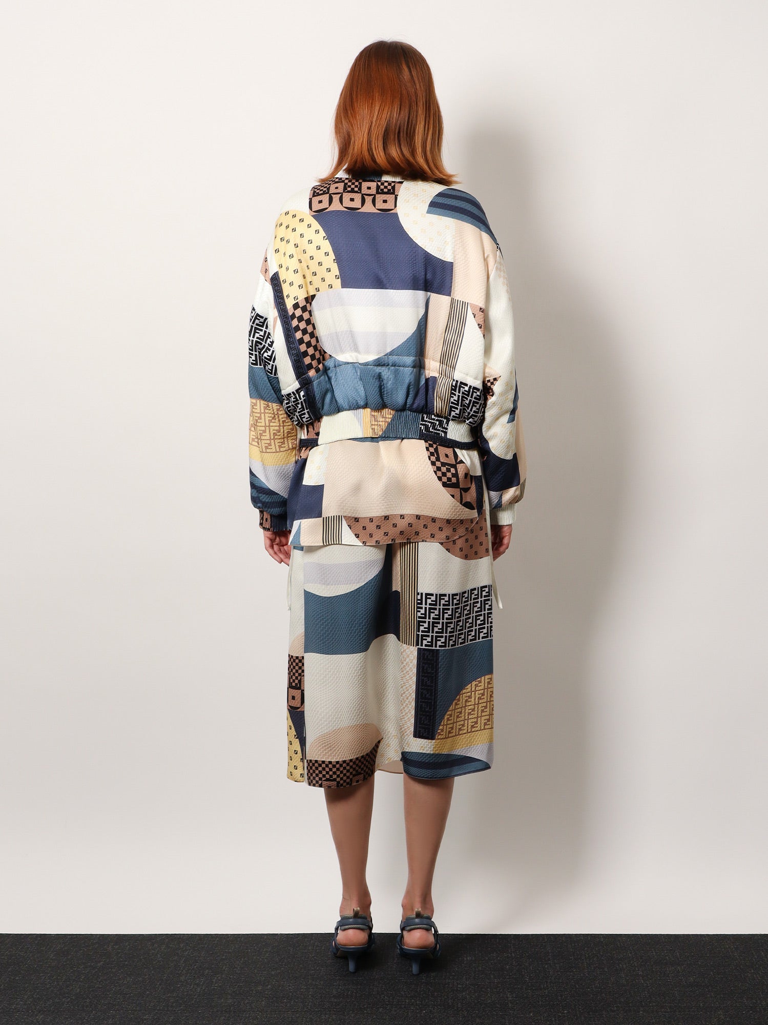 Fendi Reversible Patchwork Silk Bomber