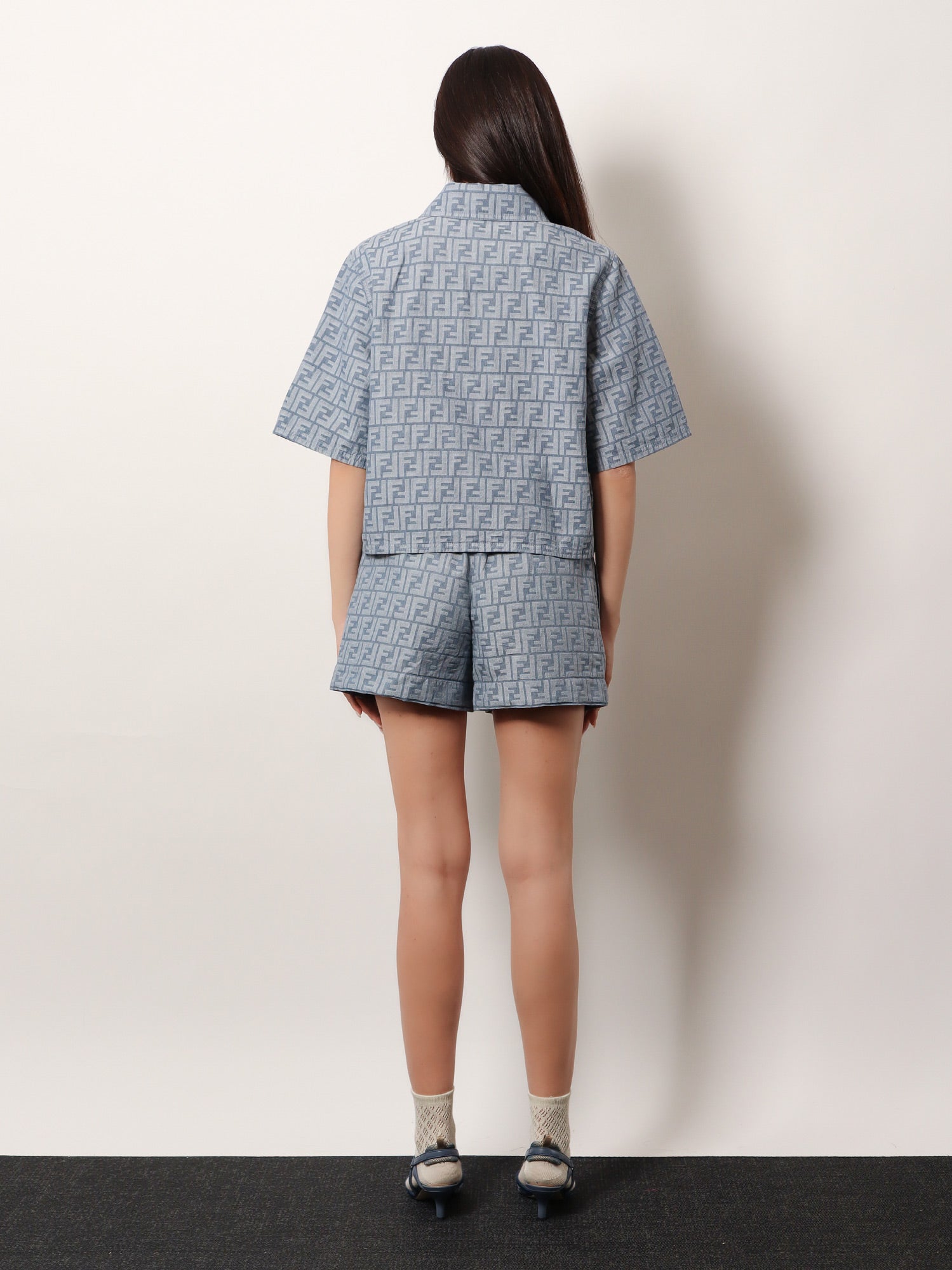 Fendi Ff Cotton And Linen Shirt/jacket