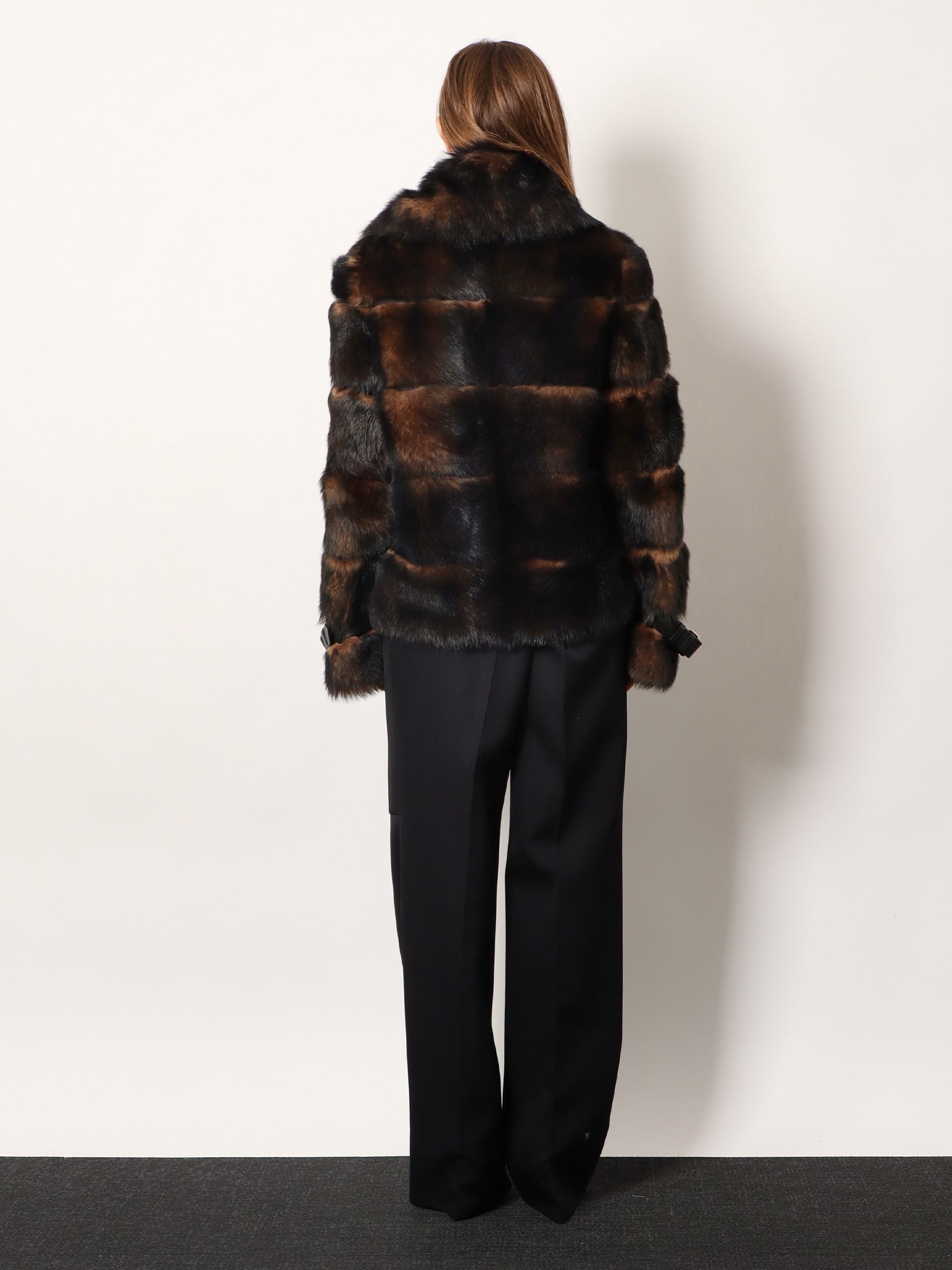 Fendi Brown Backed Sheepskin And Nappa Jacket