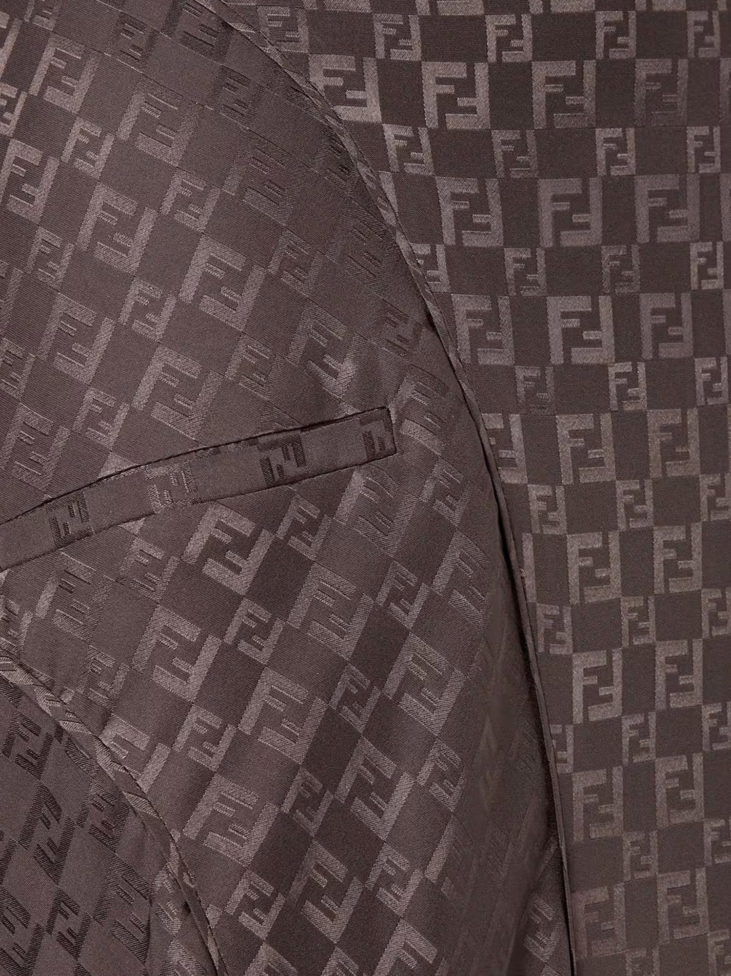 Fendi Midi Ff Jacquard Silk Skirt