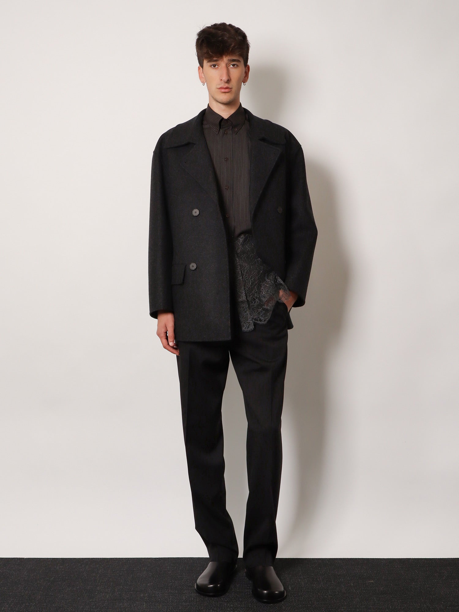 Fendi Double-breasted Wool Felt Peacoat
