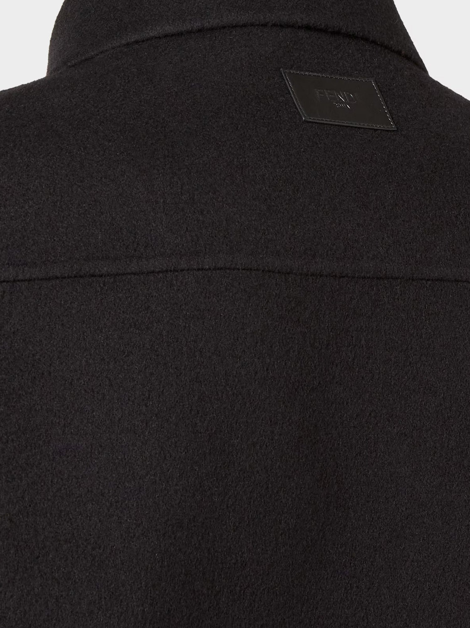 Fendi Wool Coat With Ff Embossed Detail