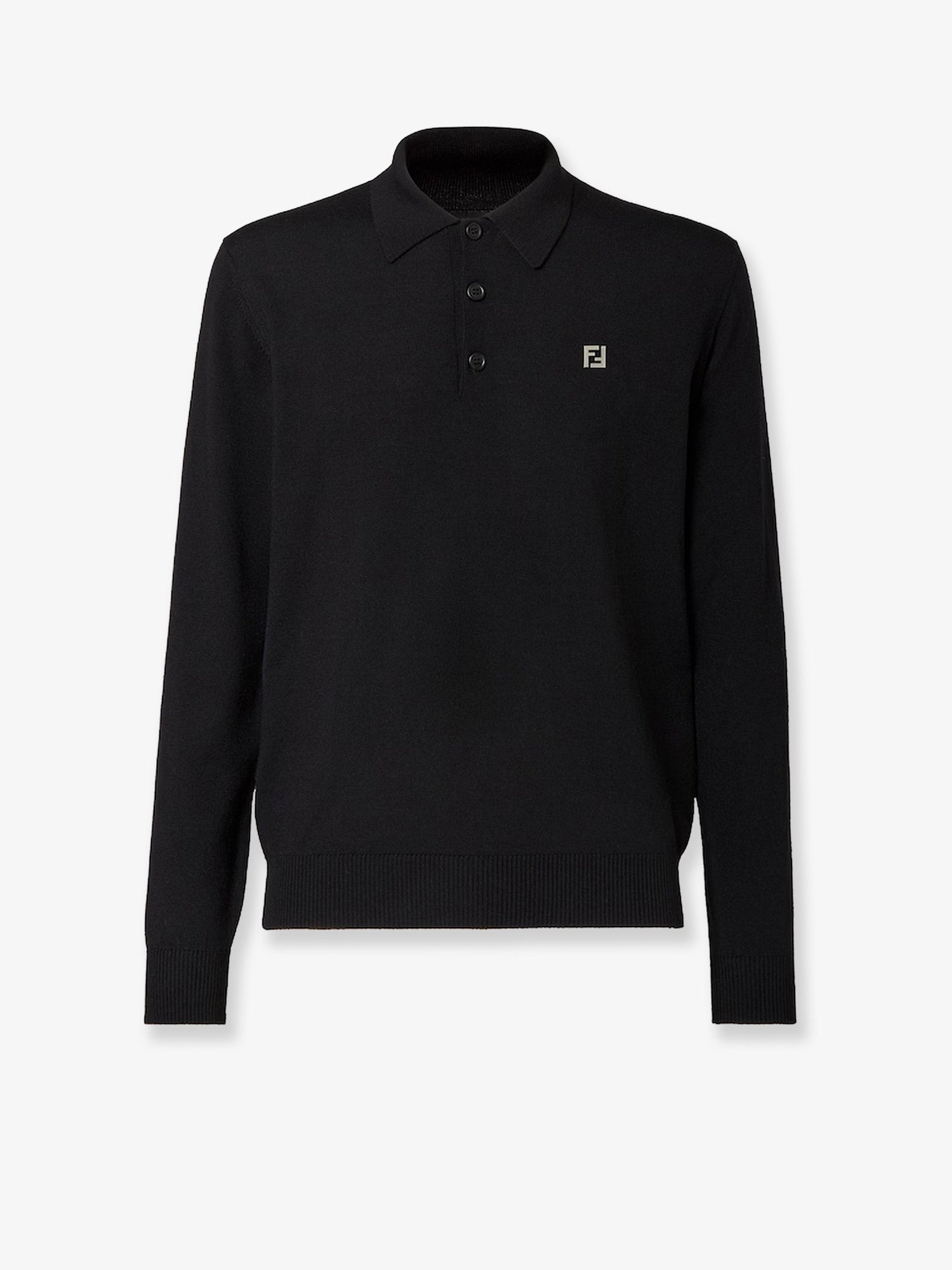 Fendi Virgin Wool Polo Shirt