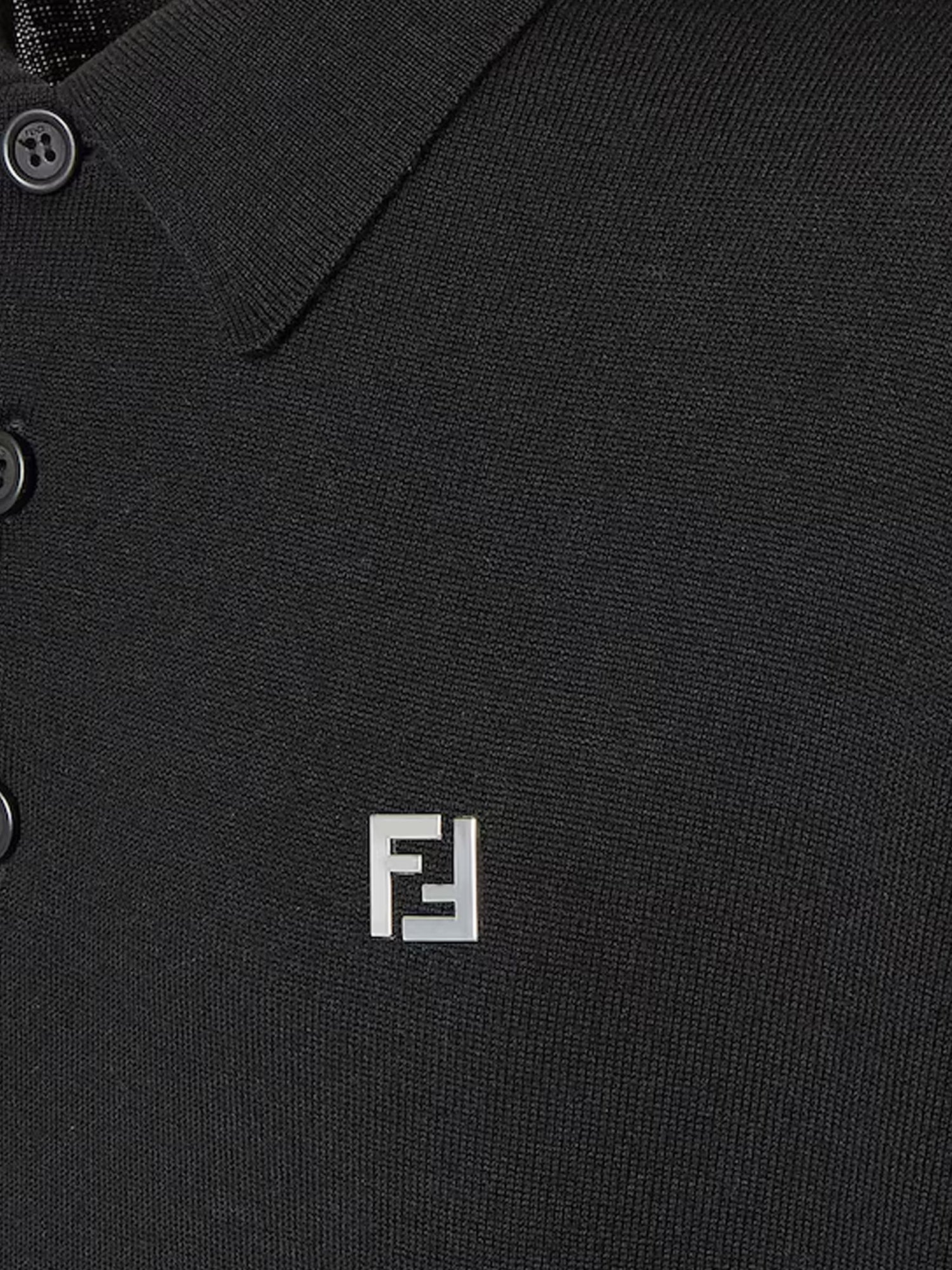 Fendi Virgin Wool Polo Shirt