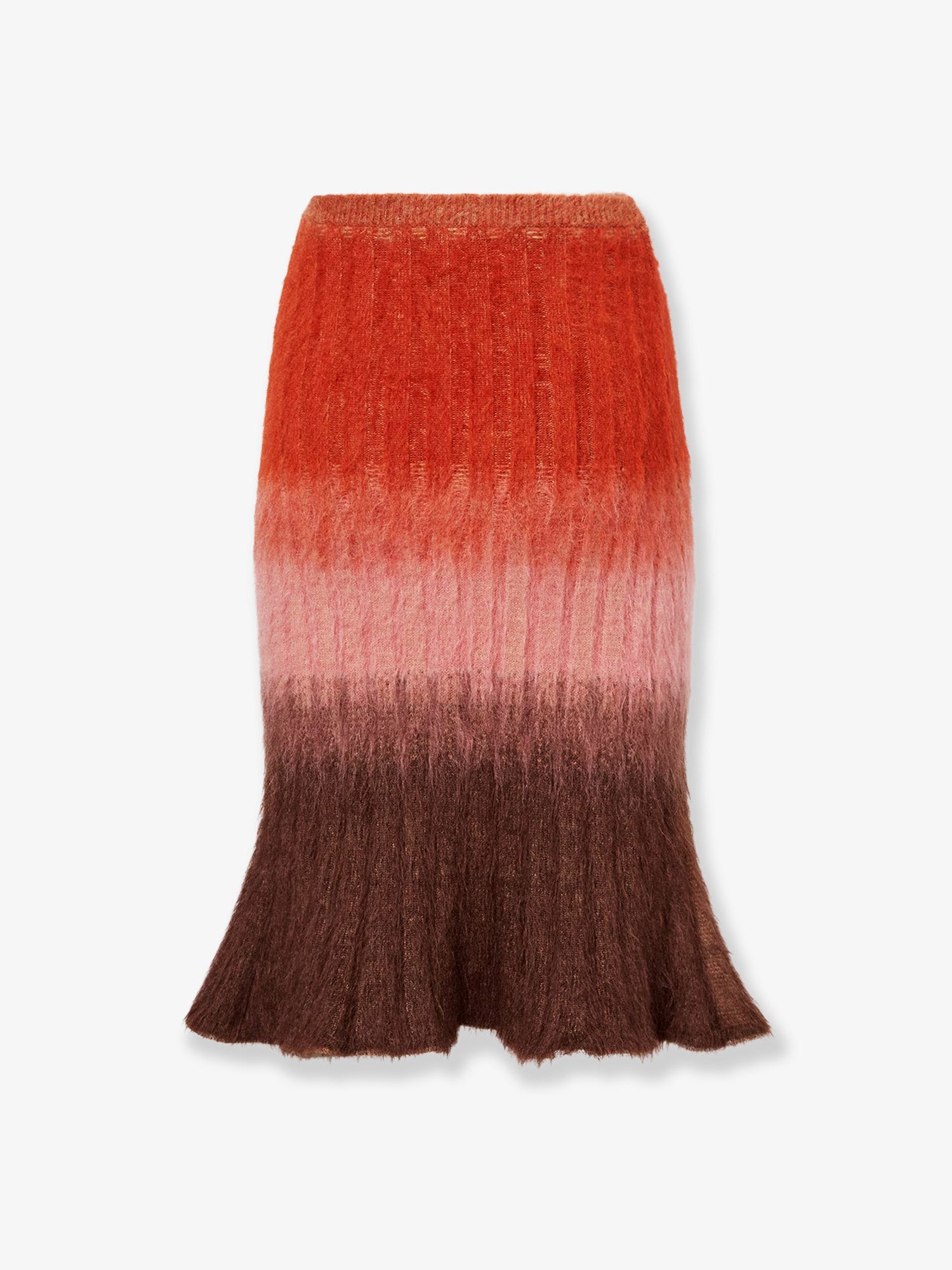 Fendi Dégradé Mohair And Wool Skirt