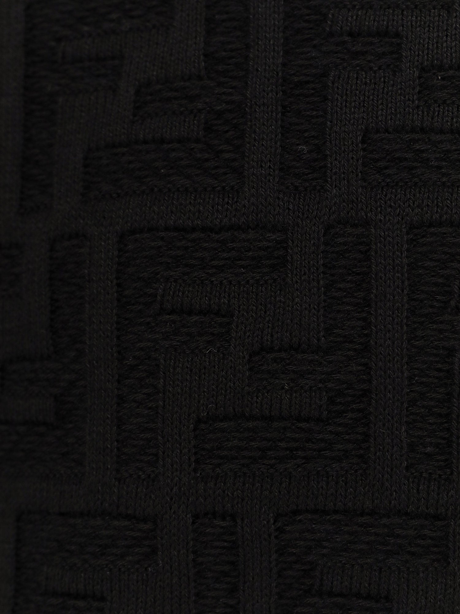 Fendi Cotton Sweater With Ff Jacquard Effect