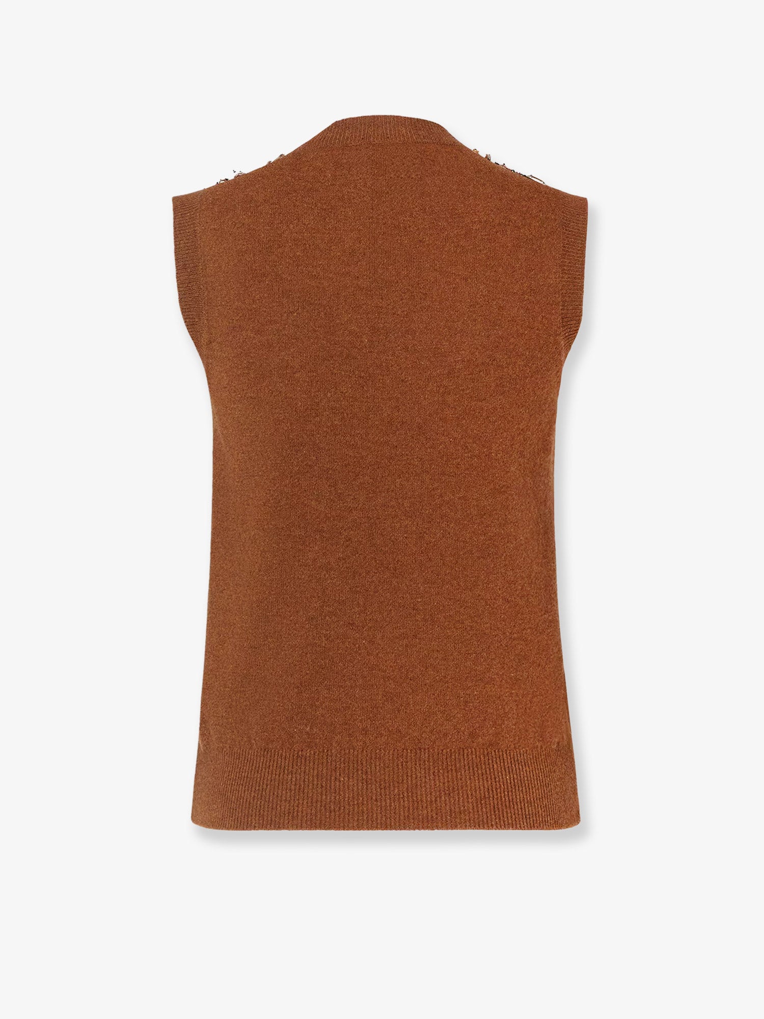 Fendi Sleeveless Wool And Cashmere Sweater