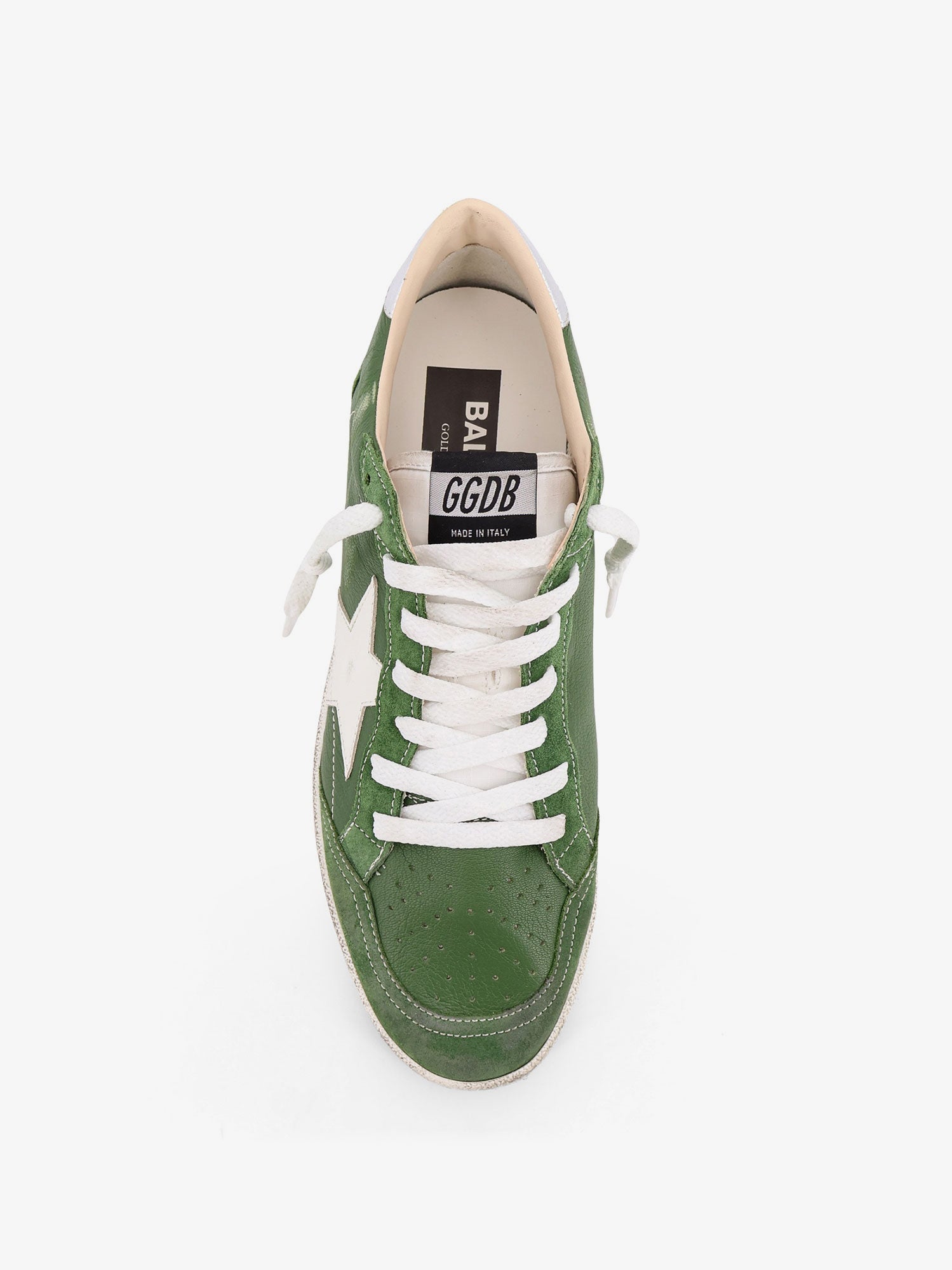 Golden Goose Ball-star Leather Sneakers With Embossed Iconic Detail
