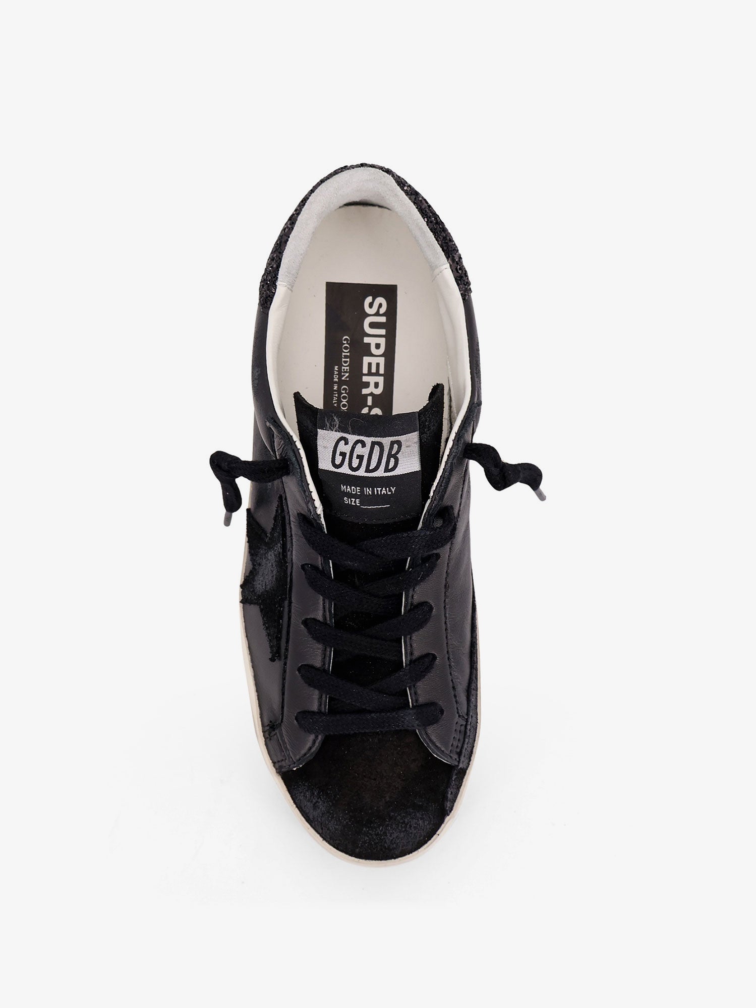 Golden Goose Super-star Classic With List Low-top Sneakers With Suede Inserts And Glittered Detail