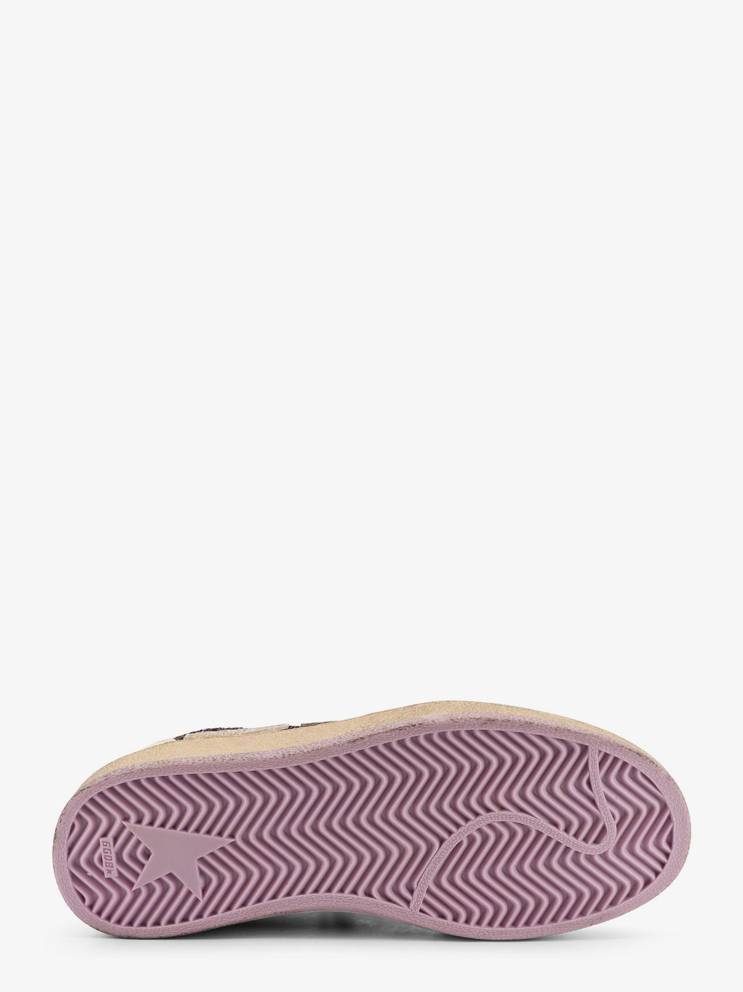 Golden Goose Ball Star Leather Sneakers With Glittered Insert