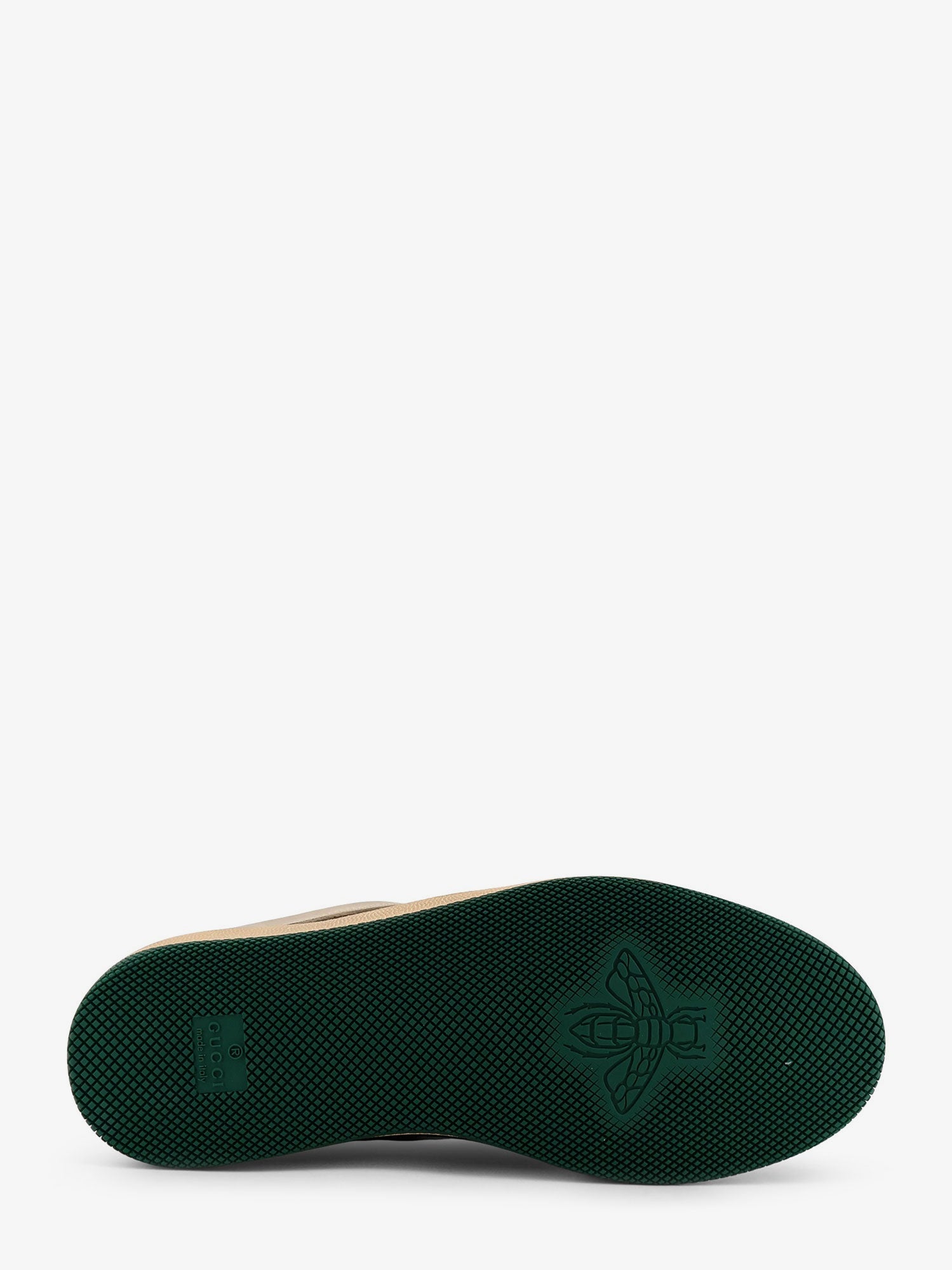 Gucci Screener Low-top Leather And Supreme Gg Fabric Sneakers