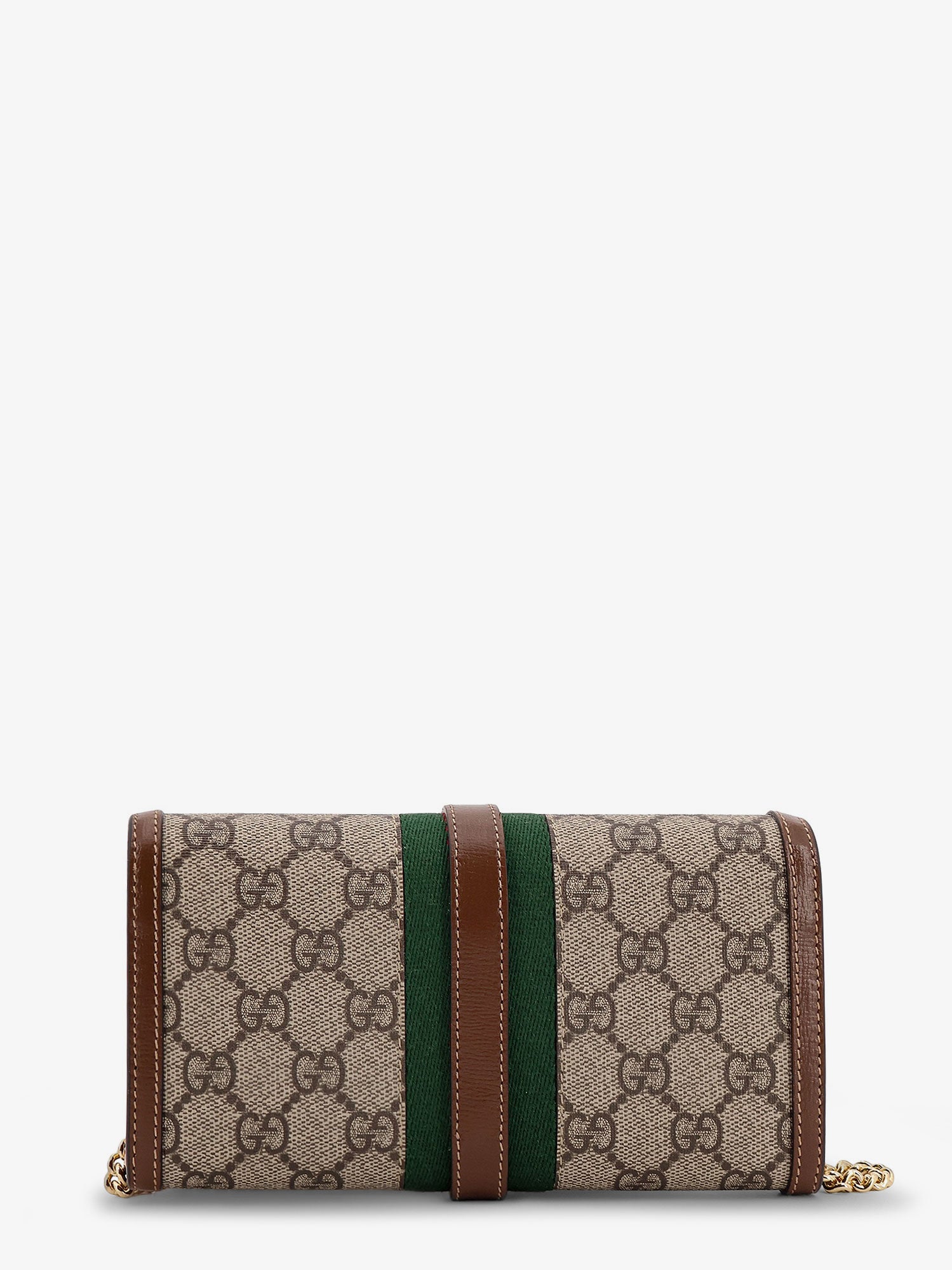 Gucci Jackie 1961 Gg Supreme Fabric And Leather Wallet With Shoulder Strap