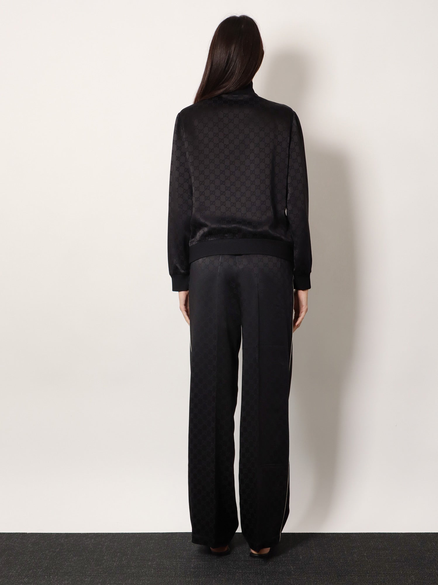 Gucci Viscose Blend Trousers With All-over Gg Motif