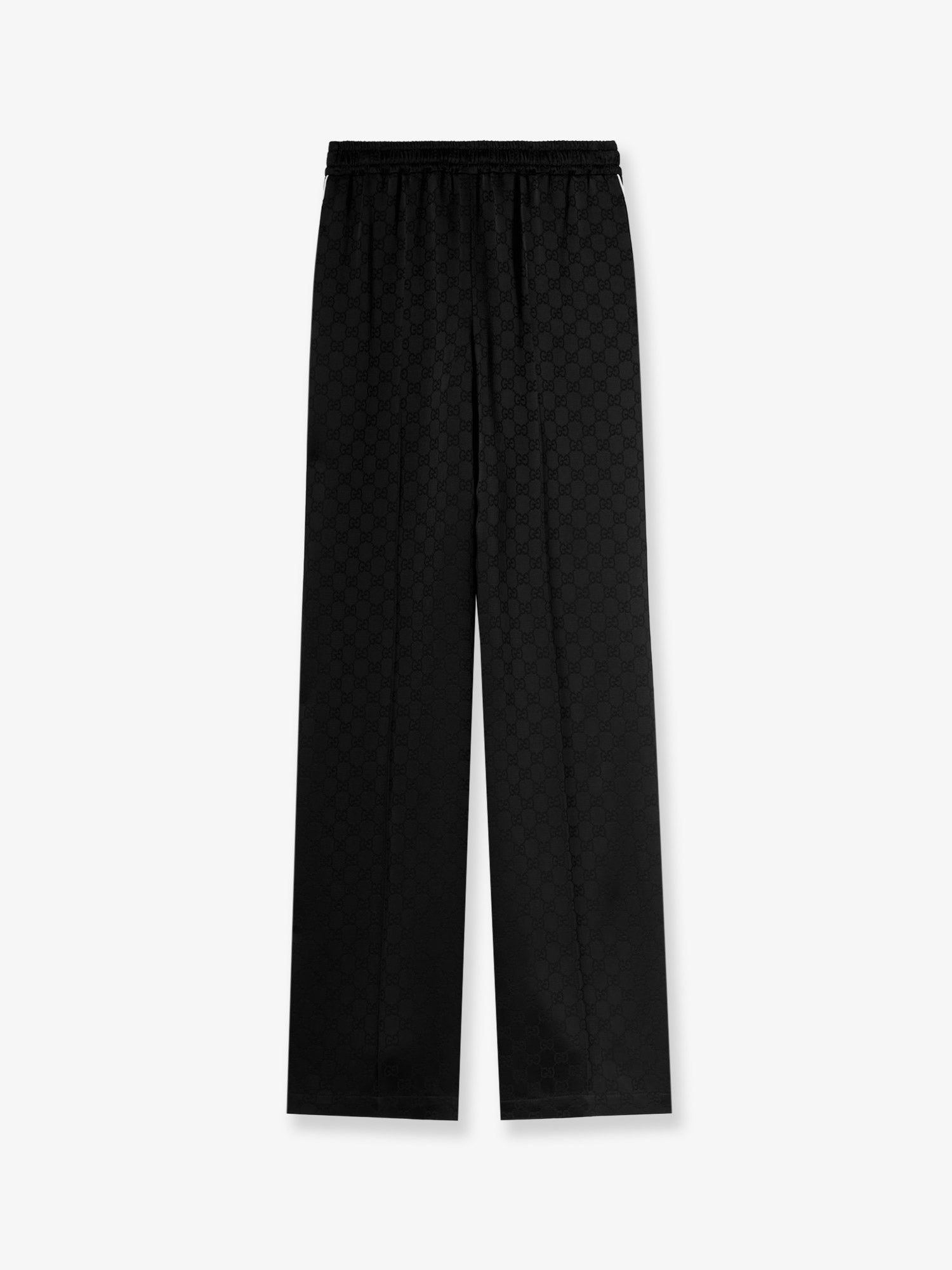 Gucci Viscose Blend Trousers With All-over Gg Motif