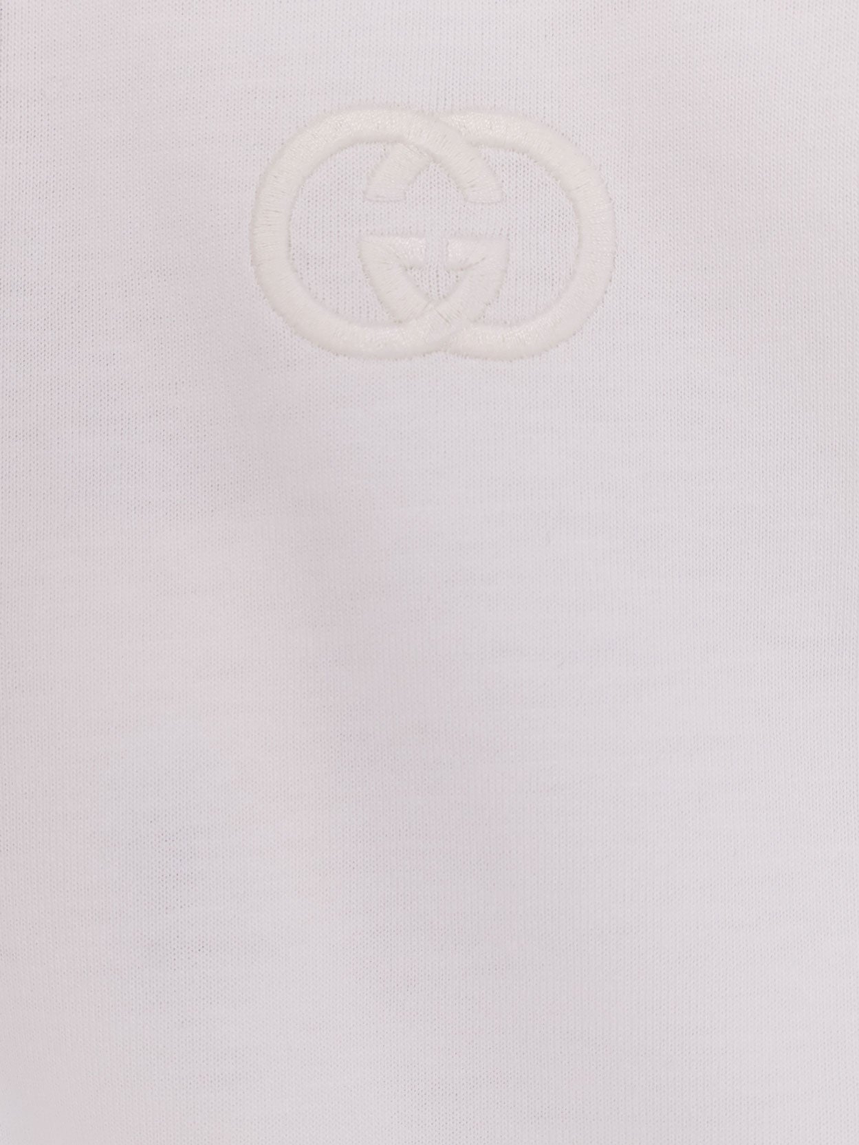 Gucci Cotton T-shirt With Embroidered Gg Incrocio Logo