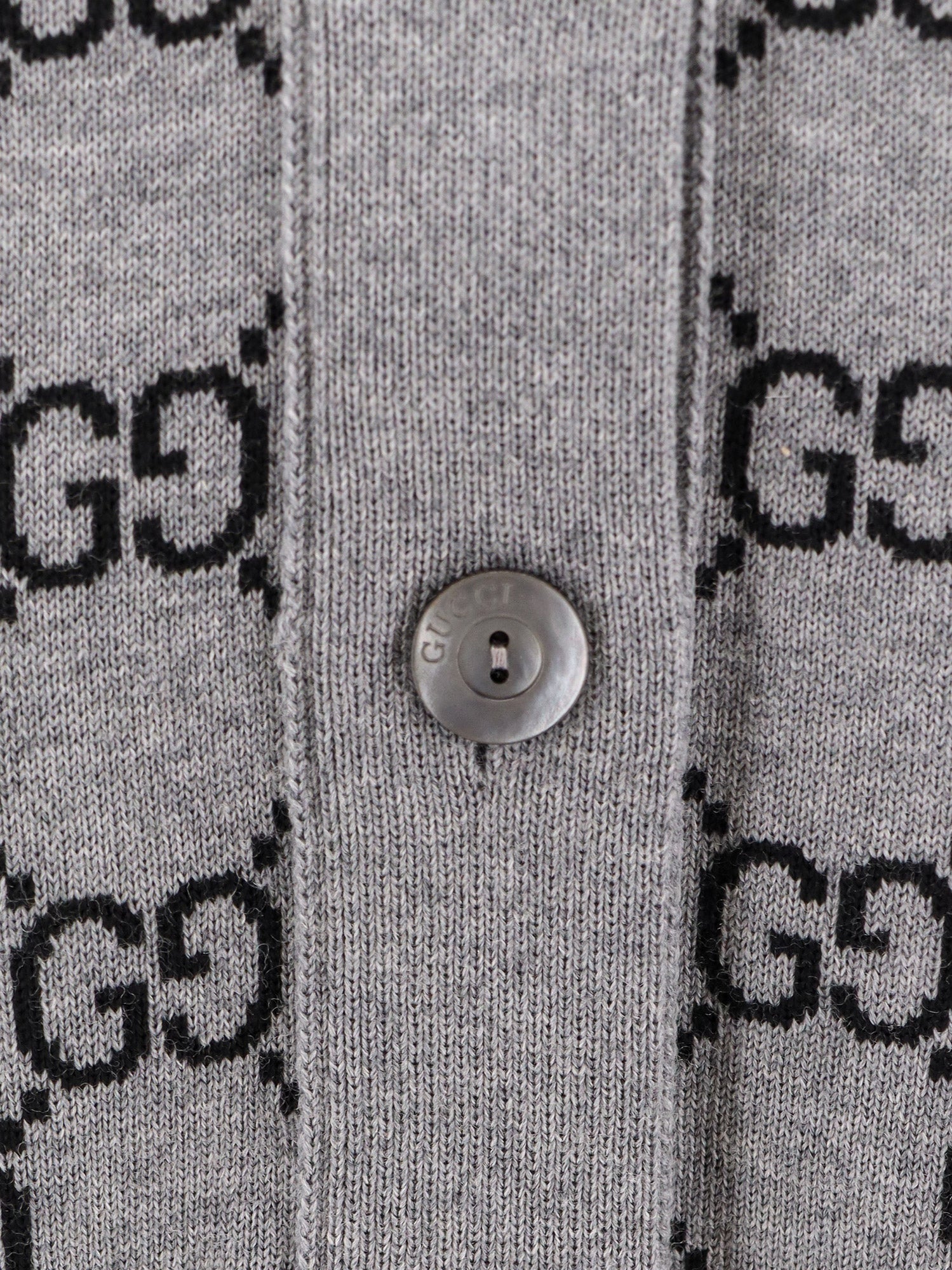 Gucci Reversible Wool Cardigan With Gg Motif