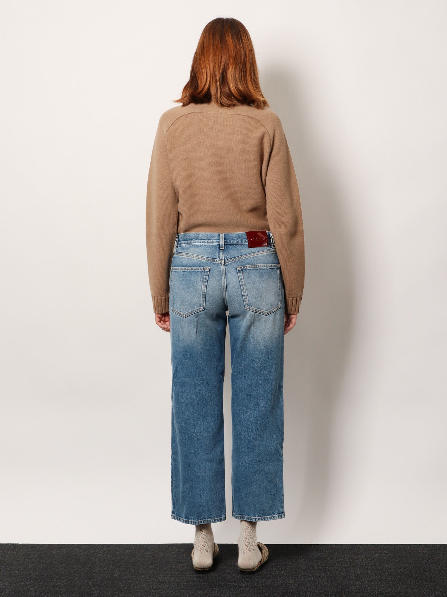 Gucci Cotton Jeans With Gucci Rosso Ancora Naplak Tag