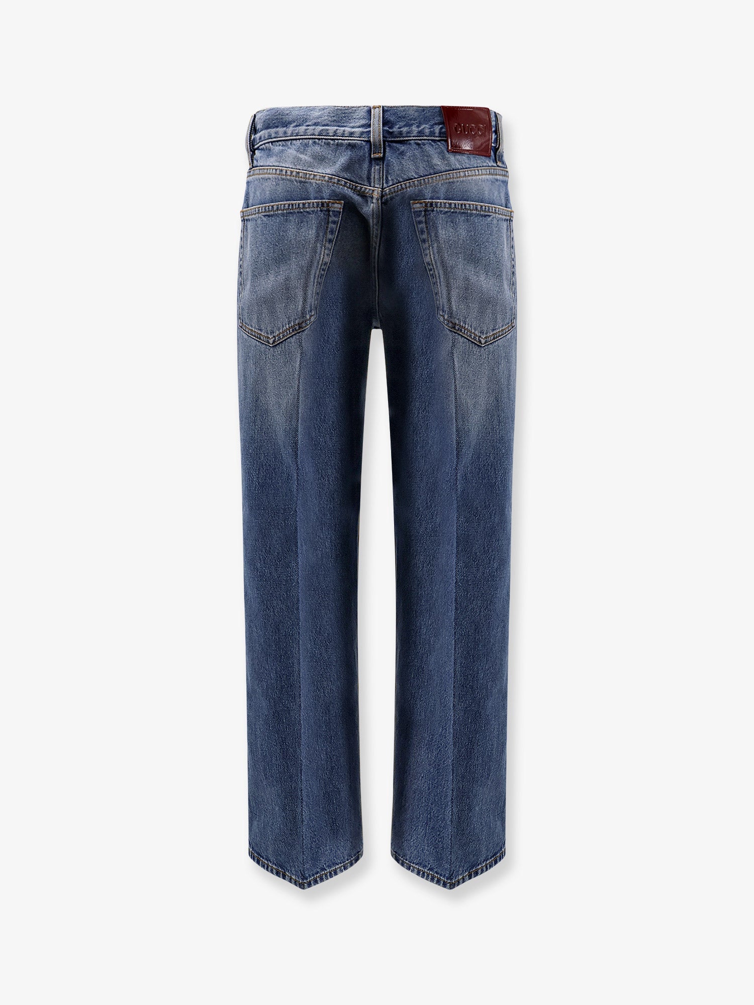 Gucci Cotton Jeans With Gucci Rosso Ancora Naplak Tag