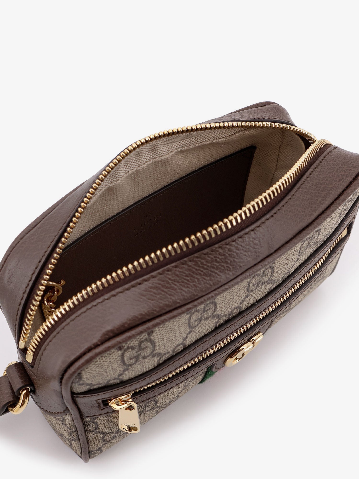 Gucci Gg Supreme Fabric Shoulder Bag With Web Band