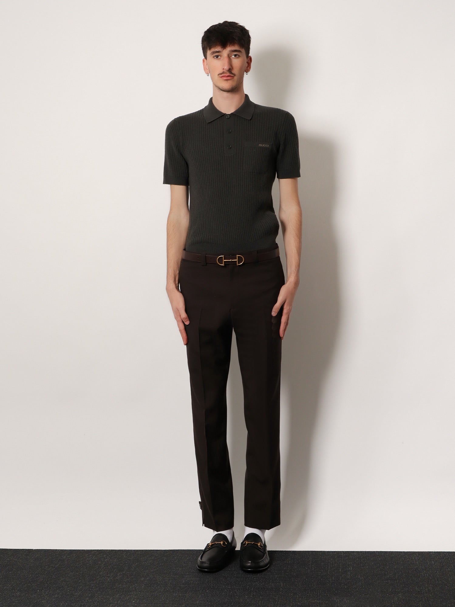 Gucci Wool And Cashmere Polo Shirt