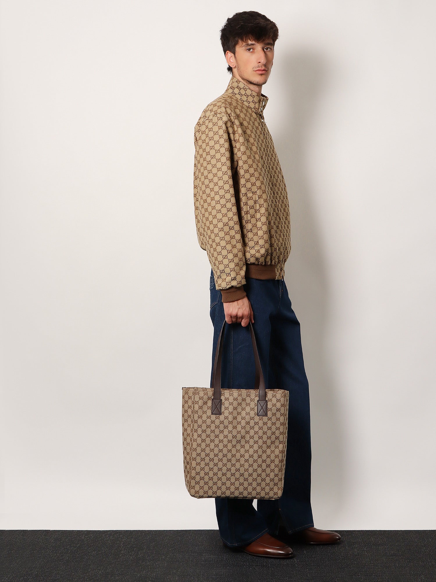 Gucci Gg Fabric Shopping Bag