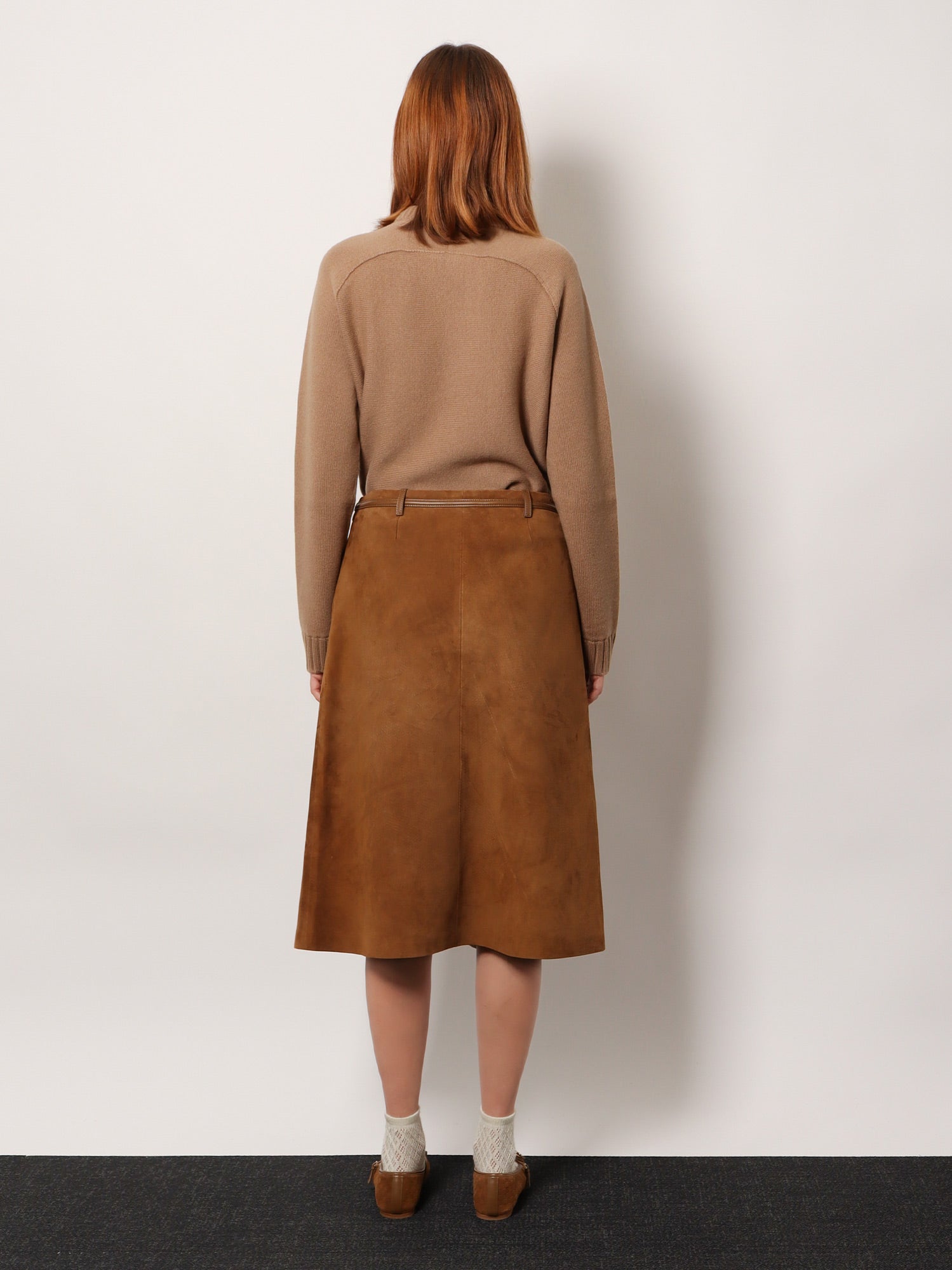 Gucci Suede Skirt With Horsebit Detail