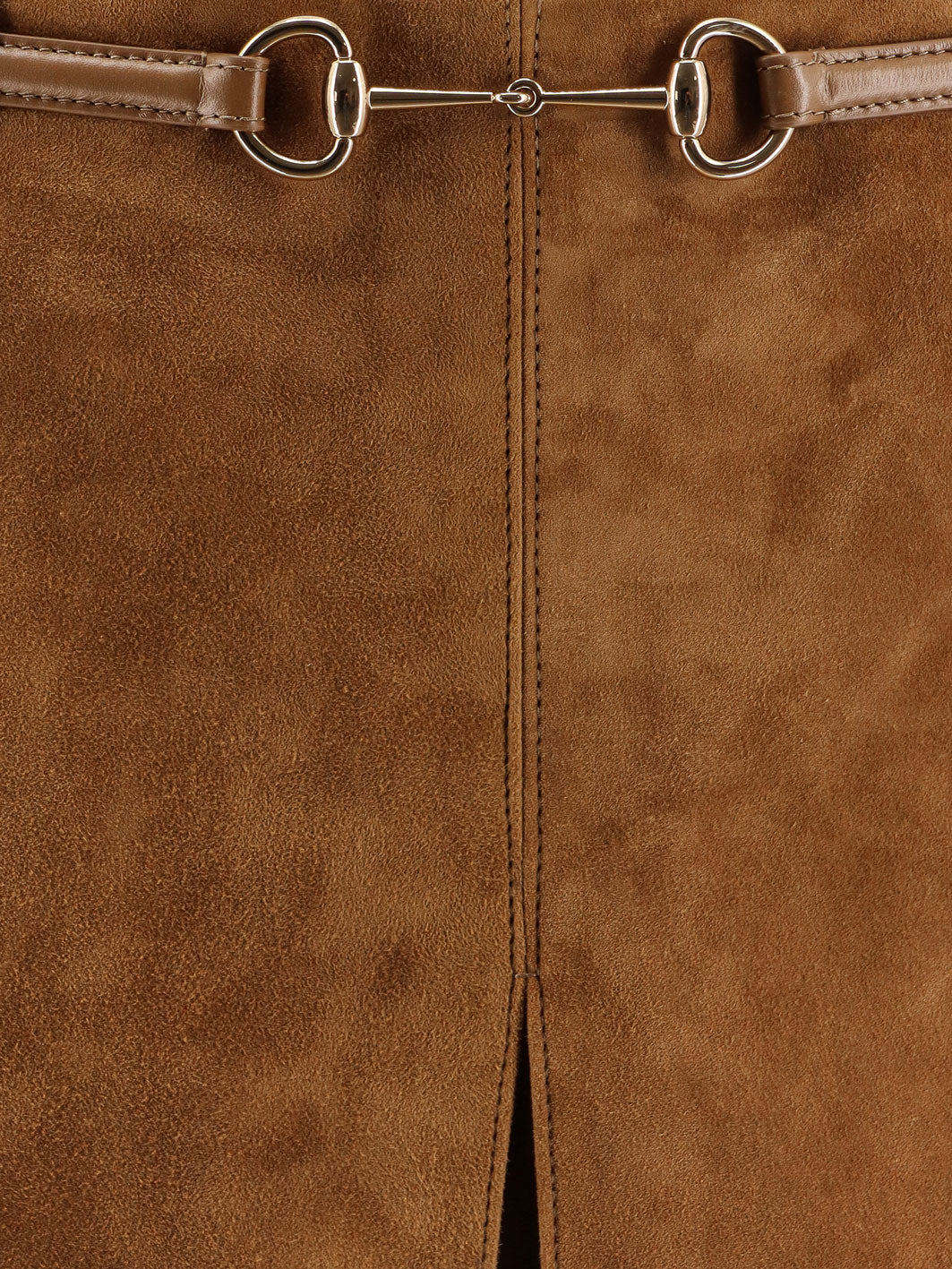 Gucci Suede Skirt With Horsebit Detail