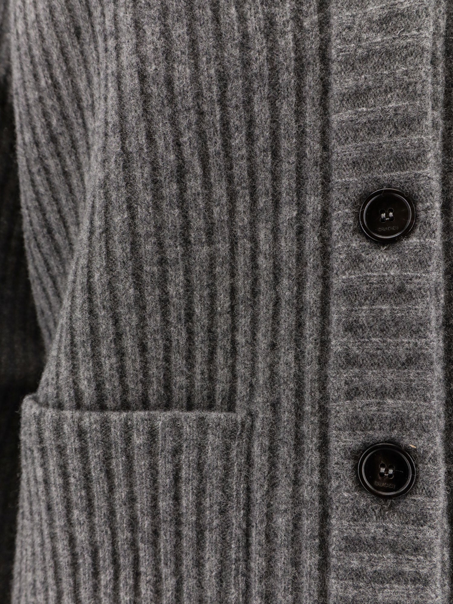 Gucci Ribbed Wool Cardigan