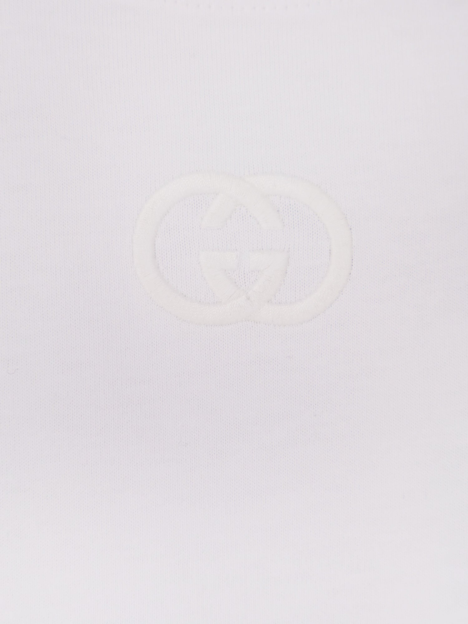 Gucci Cotton T-shirt With Gg Incrocio Logo On The Front