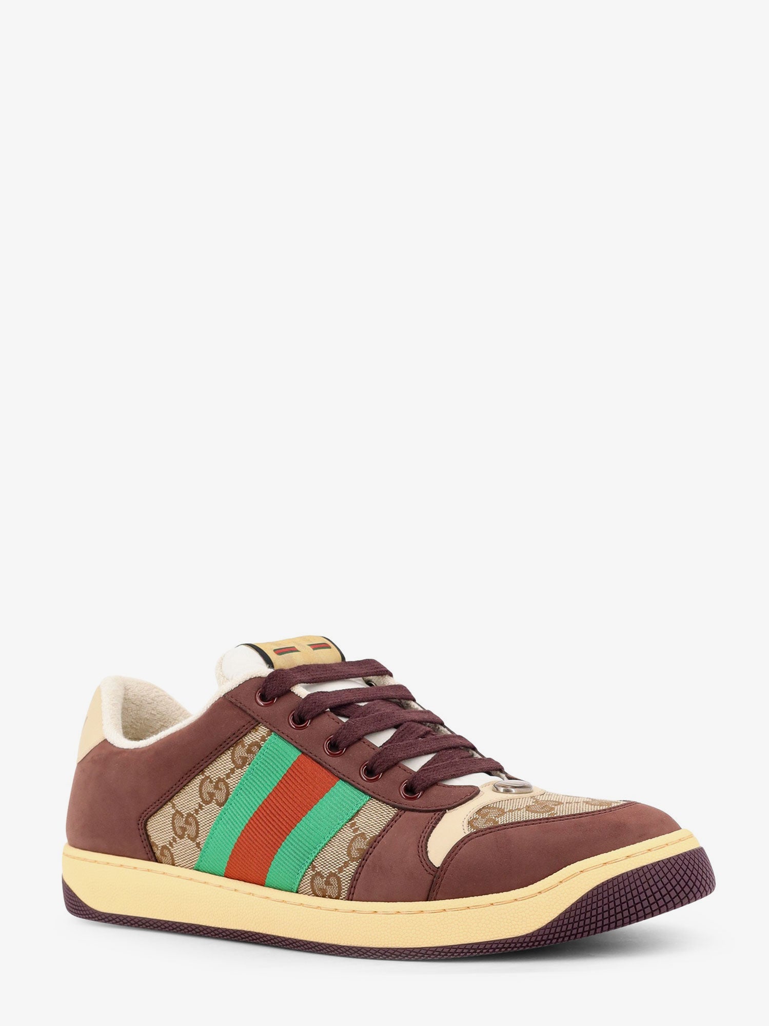 Gucci Gg Fabric Leather Sneakers