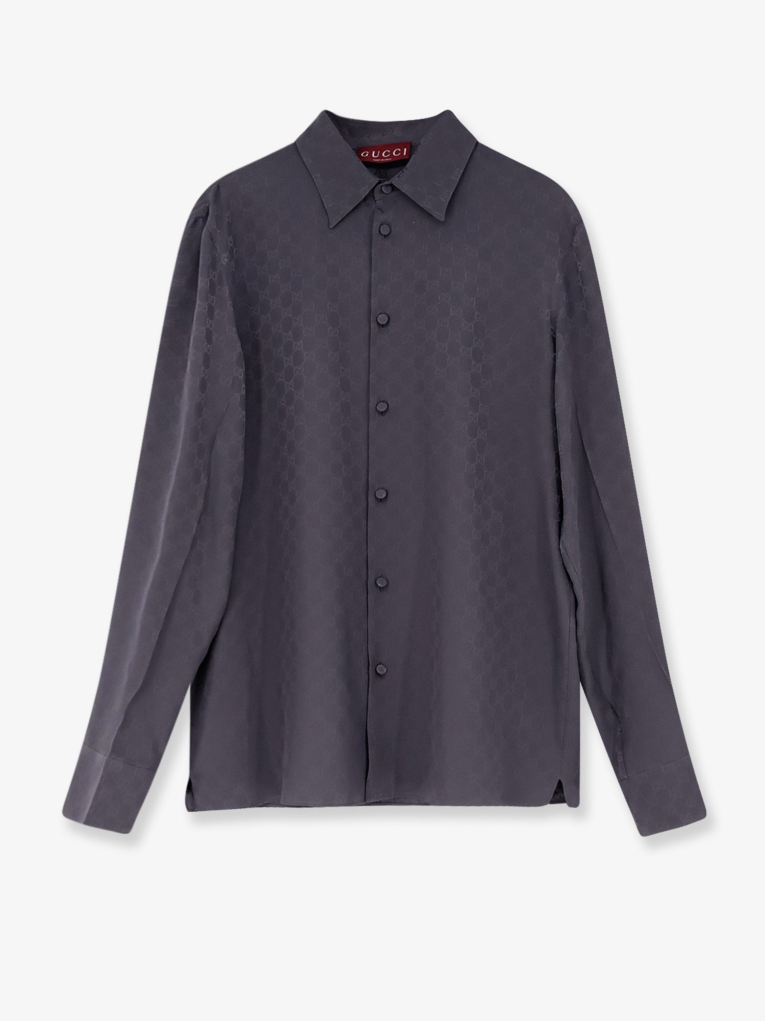 Gucci Gg Jacquard Silk Shirt